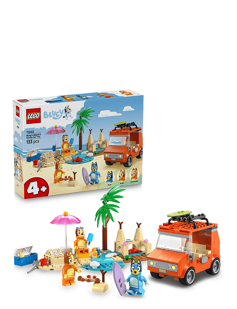 LEGO - Bluey: Bluey’s Beach & Family Car Trip, Preschool Toy Building Kit 11202 - lego bluey - multi - 0
