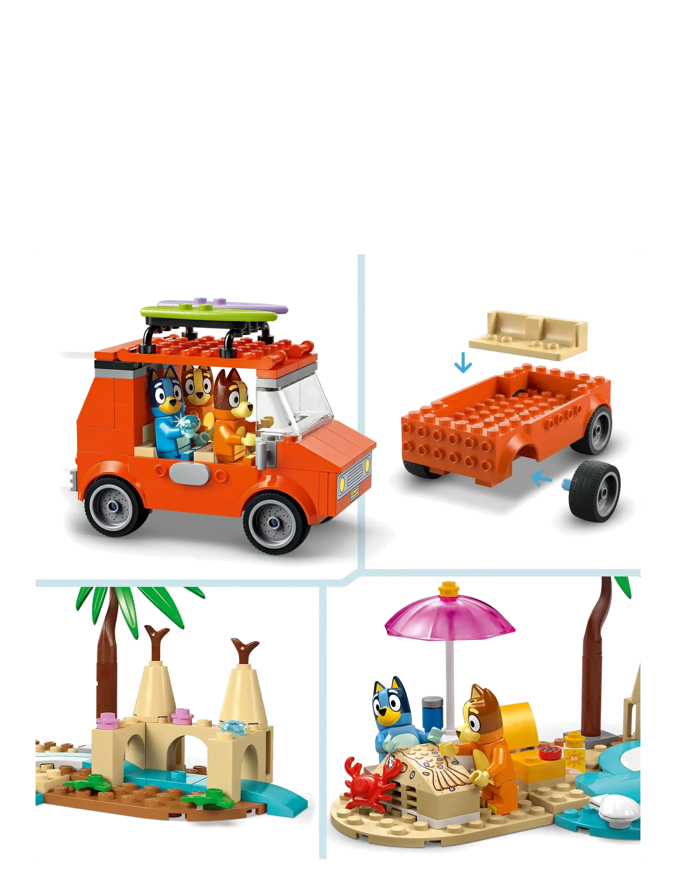LEGO - Bluey: Bluey’s Beach & Family Car Trip, Preschool Toy Building Kit 11202 - madalaimad hinnad - multi - 2