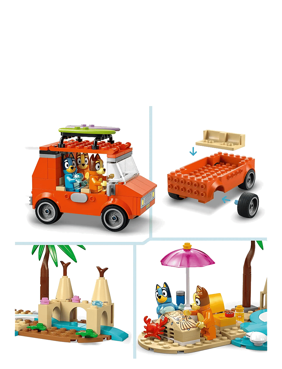 LEGO - Bluey: Bluey’s Beach & Family Car Trip, Preschool Toy Building Kit 11202 - madalaimad hinnad - multi - 2