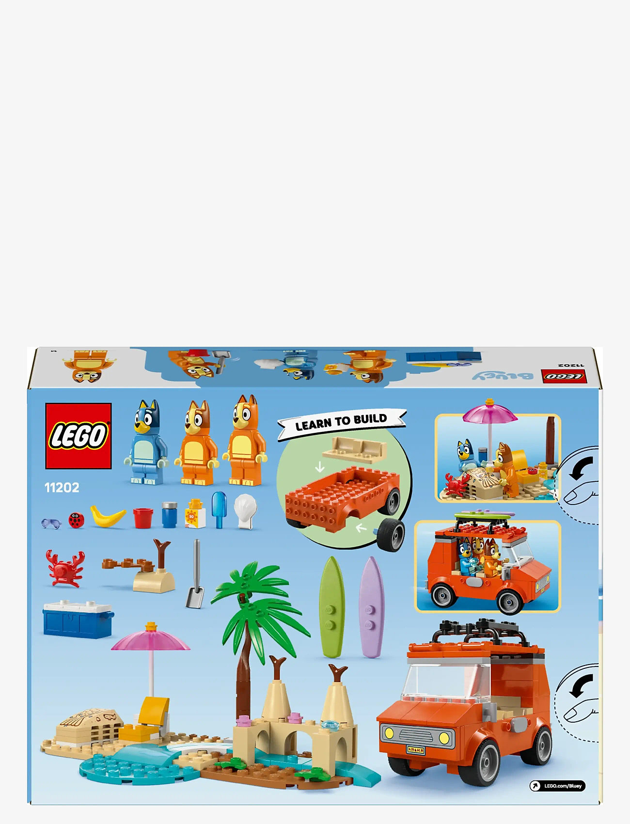 LEGO - Bluey: Bluey’s Beach & Family Car Trip, Preschool Toy Building Kit 11202 - lego bluey - multi - 5