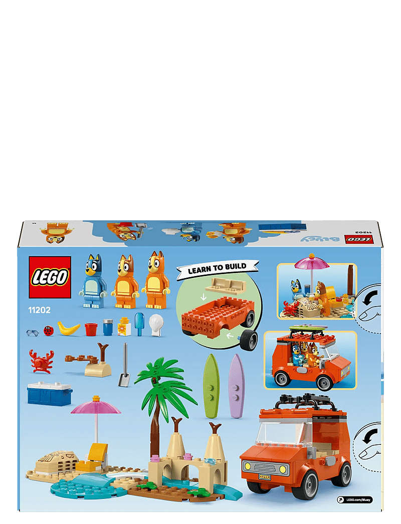 LEGO - Bluey: Bluey’s Beach & Family Car Trip, Preschool Toy Building Kit 11202 - lego bluey - multi - 5