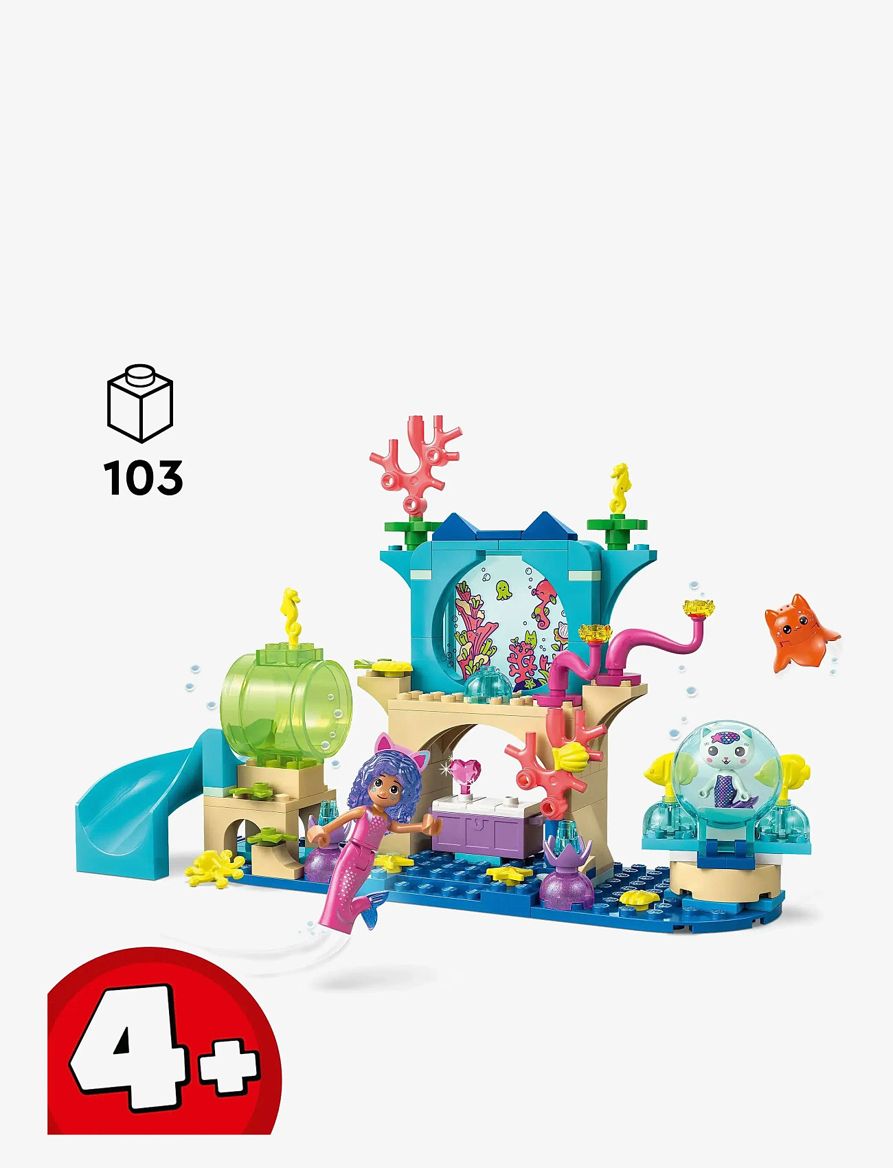 LEGO - Gabby’s Dollhouse Mermaid Gabby’s Aquarium Adventure Animal Toy 11204 - lego gabby's dollhouse - multi - 3