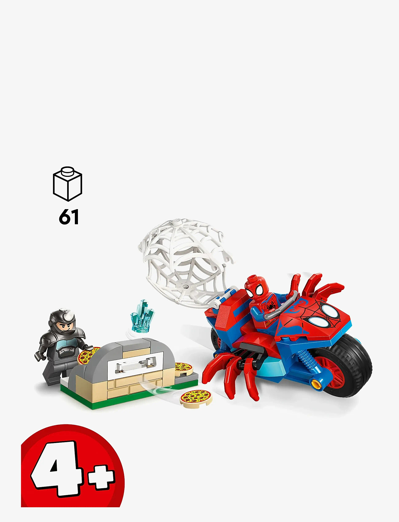 LEGO - Marvel Spidey And His Amazing Friends Spidey on his Motorcycle vs. Rhino 11206 - lego super heroes - multi - 1