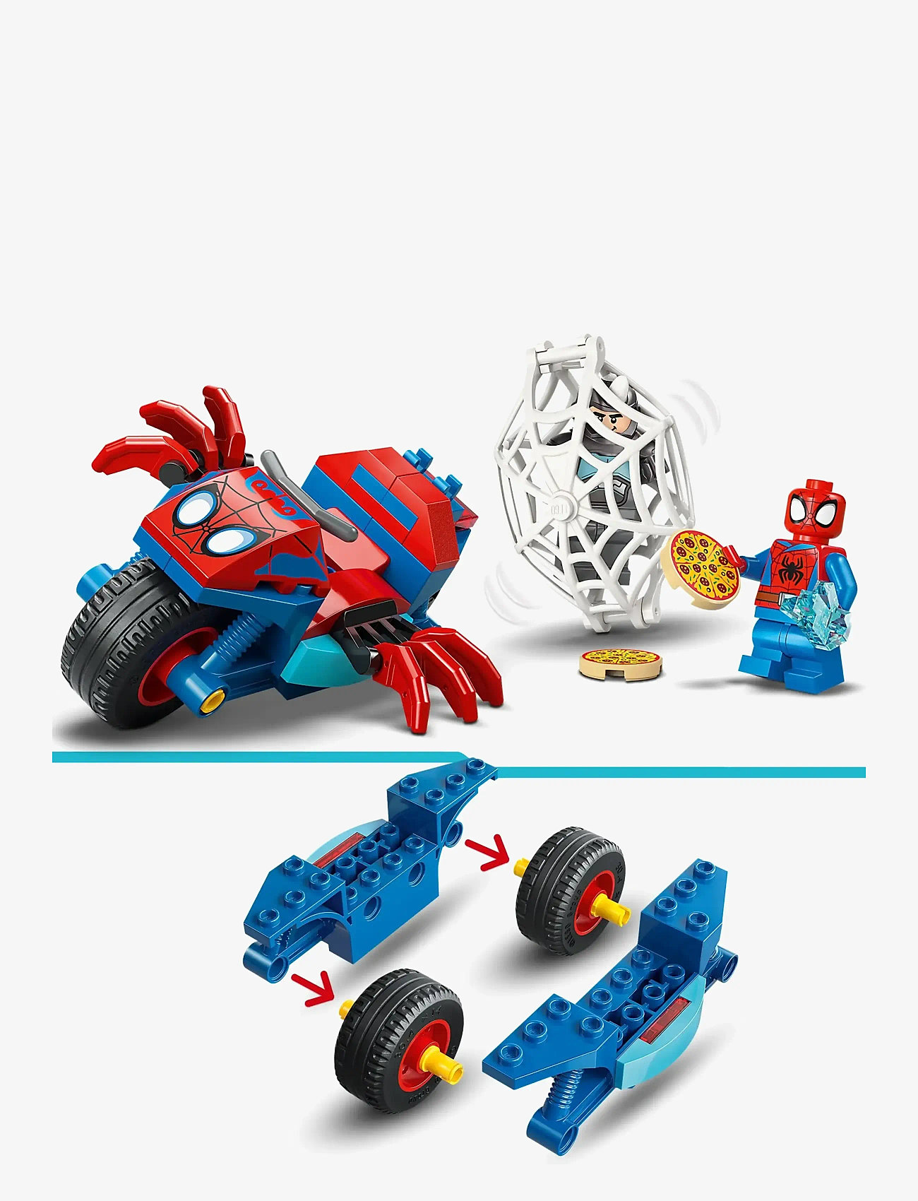 LEGO - Marvel Spidey And His Amazing Friends Spidey on his Motorcycle vs. Rhino 11206 - lego super heroes - multi - 3