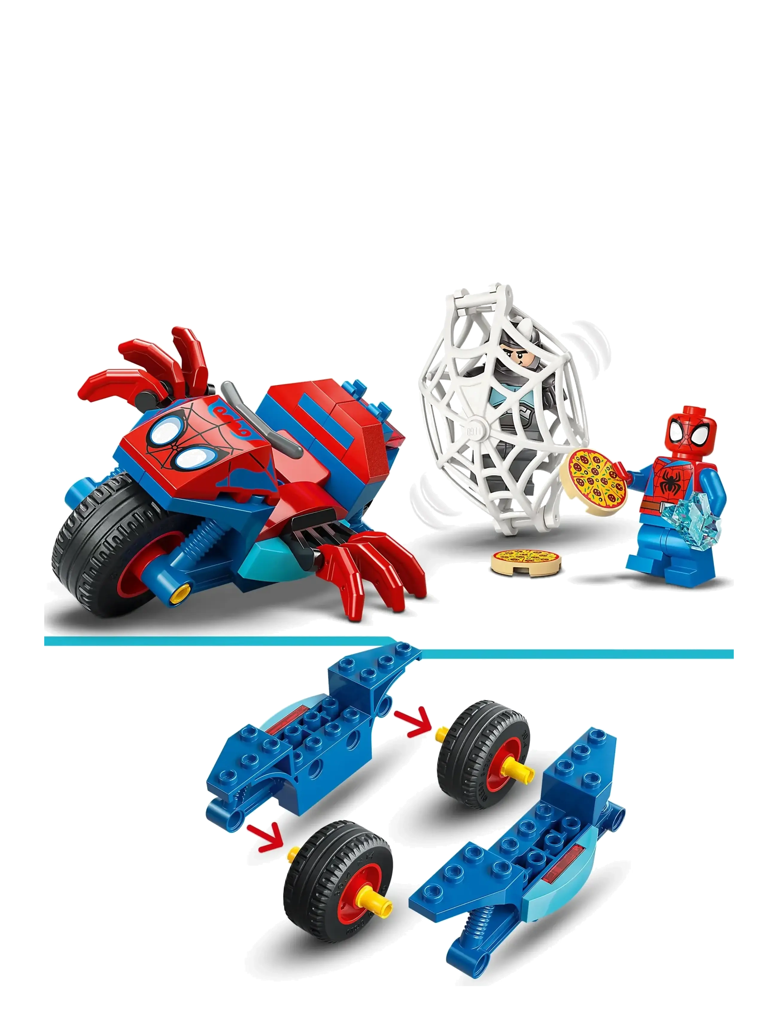 LEGO - Marvel Spidey And His Amazing Friends Spidey on his Motorcycle vs. Rhino 11206 - multi - 3