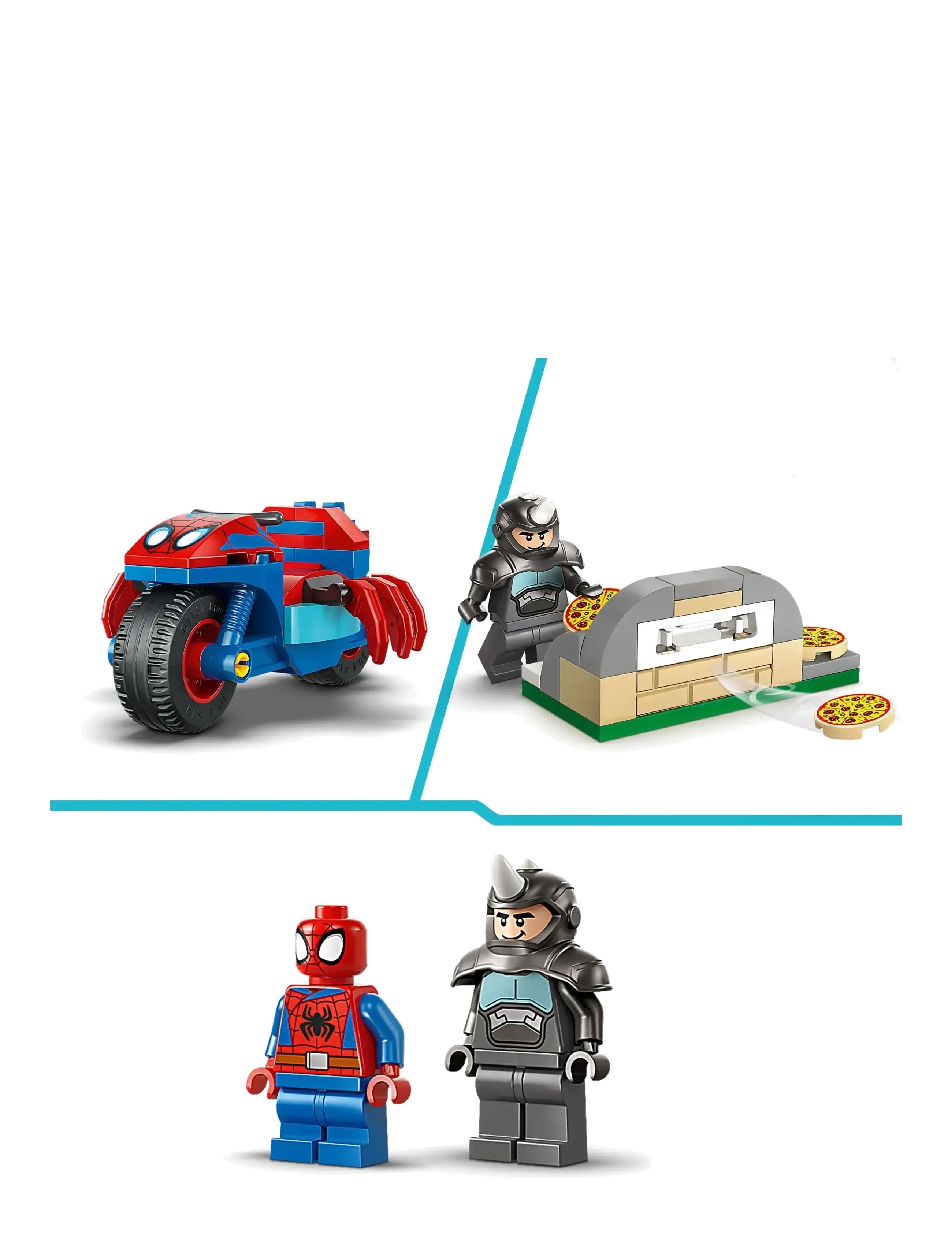 LEGO - Marvel Spidey And His Amazing Friends Spidey on his Motorcycle vs. Rhino 11206 - multi - 4