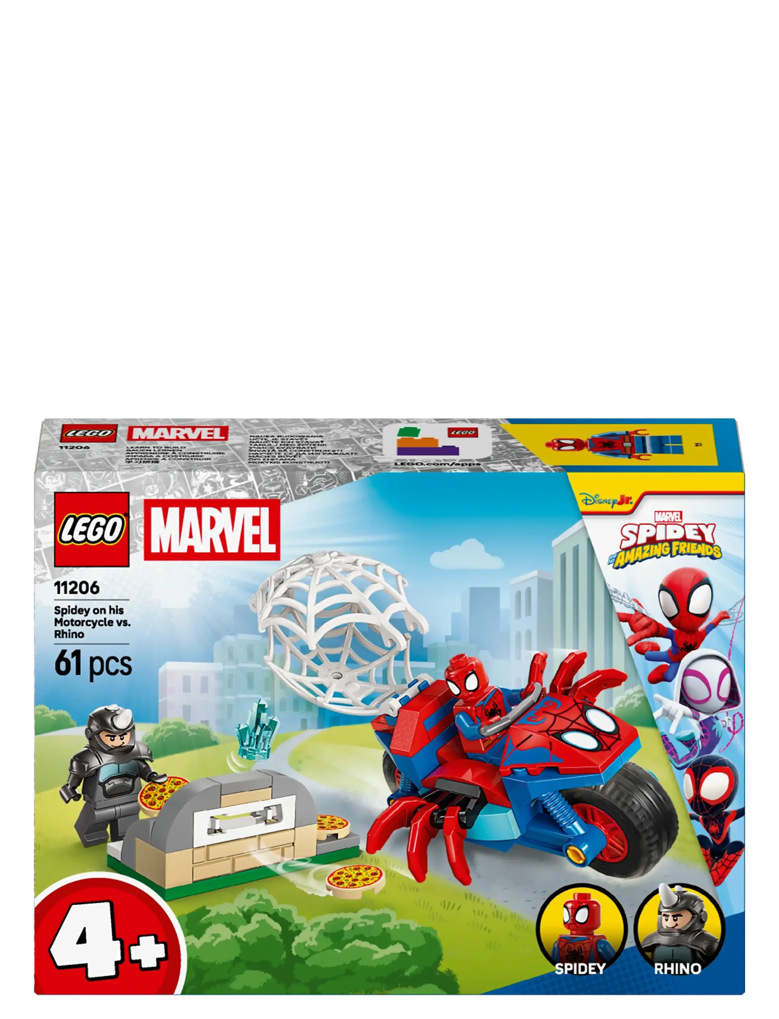 LEGO - Marvel Spidey And His Amazing Friends Spidey on his Motorcycle vs. Rhino 11206 - multi - 5
