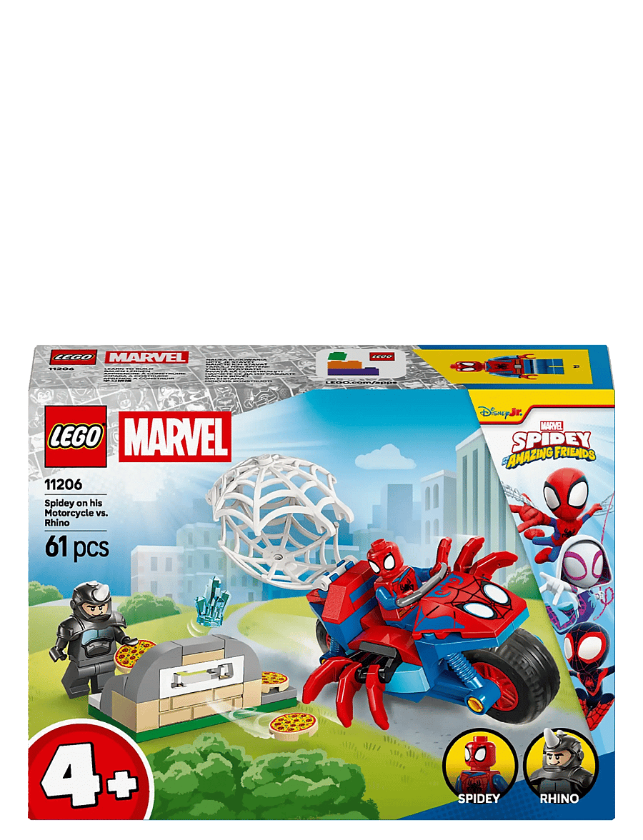 LEGO - Marvel Spidey And His Amazing Friends Spidey on his Motorcycle vs. Rhino 11206 - multi - 5