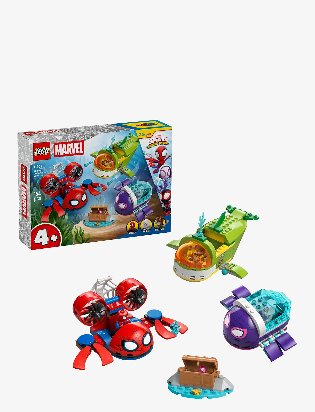 LEGO - Marvel Spidey And His Amazing Friends Spidey: Underwater Vehicles 11207 - lego super heroes - multi - 0