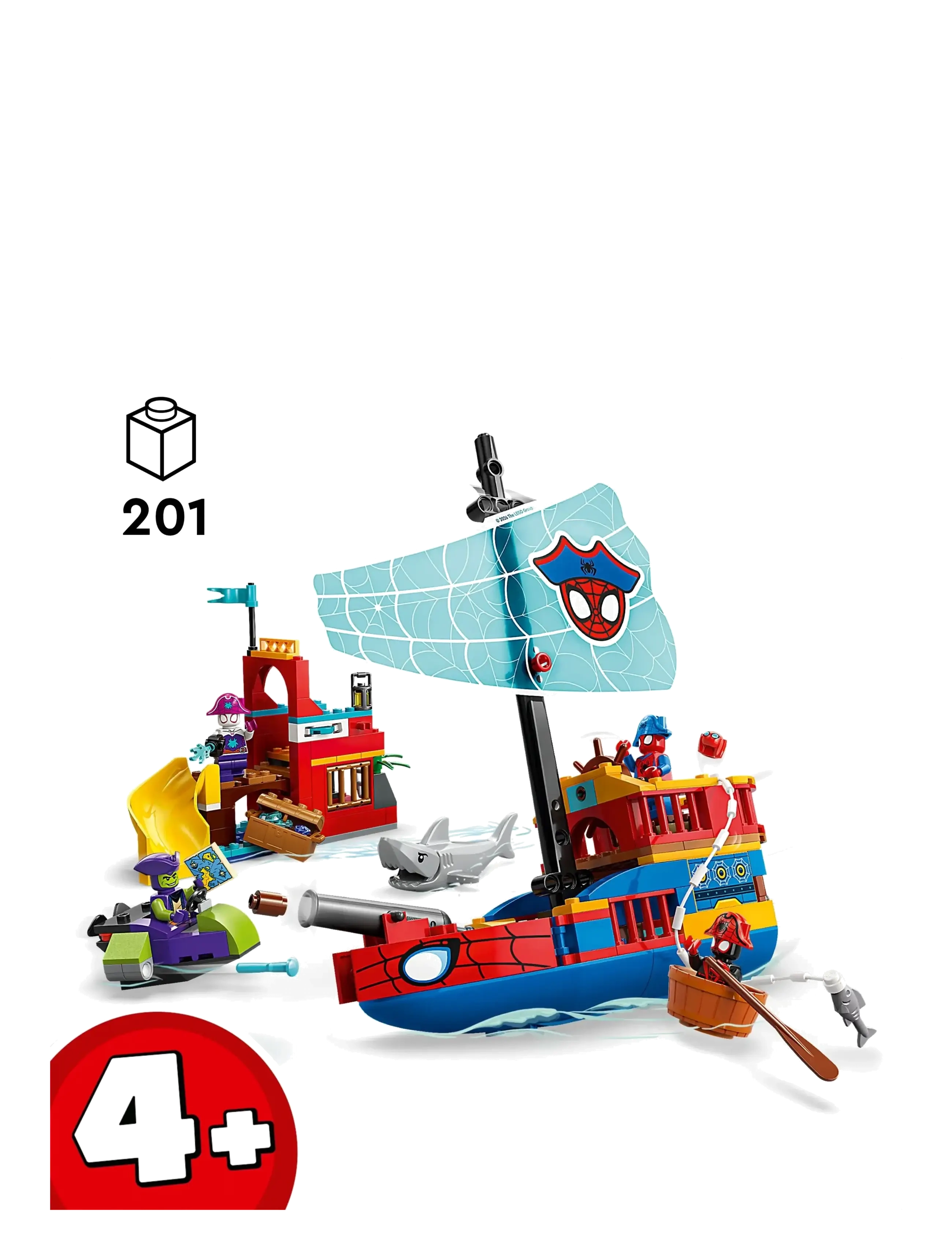 LEGO - Marvel Spidey And His Amazing Friends Team Spidey Pirate Ship 11208 - lego super heroes - multi - 1