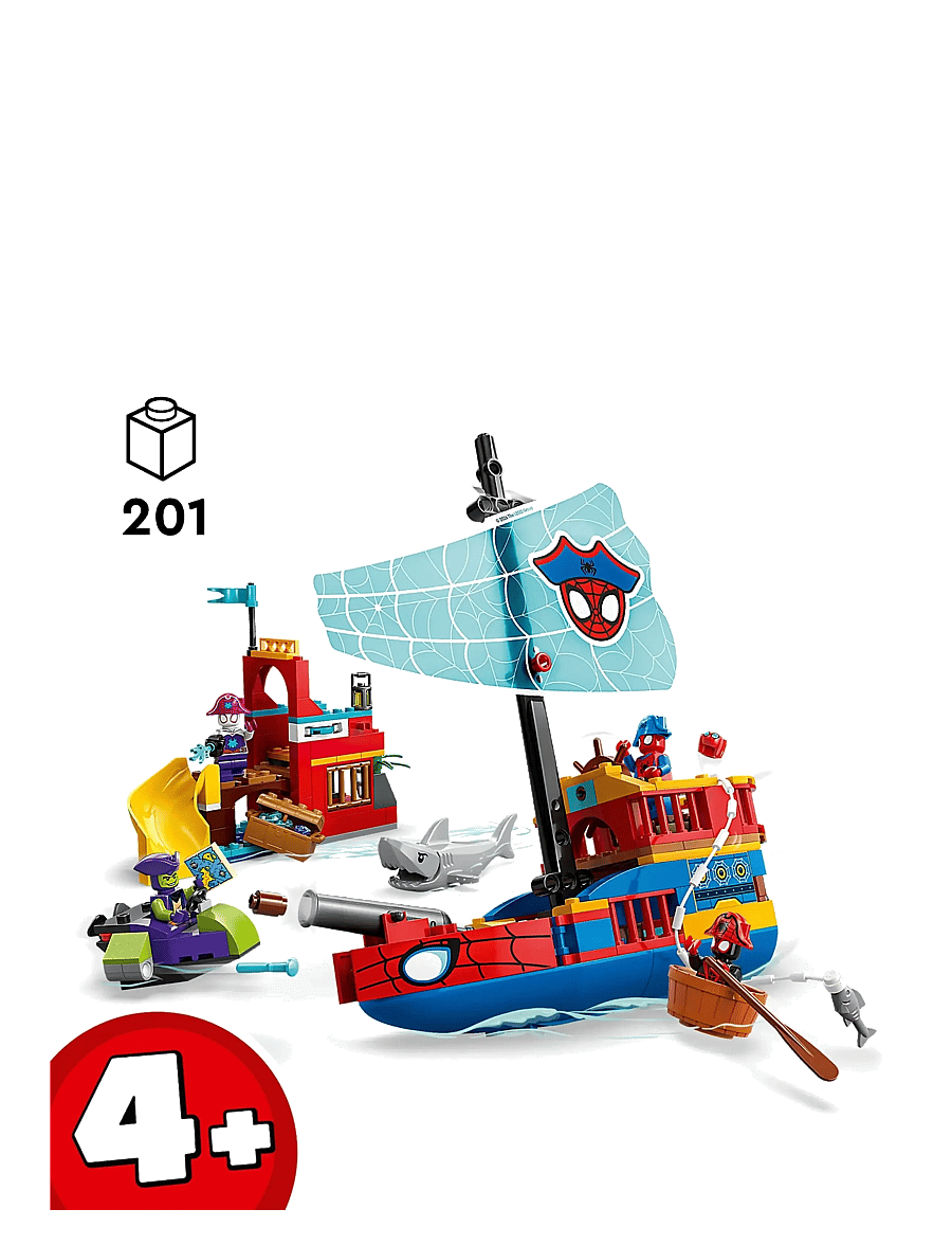 LEGO - Marvel Spidey And His Amazing Friends Team Spidey Pirate Ship 11208 - lego super heroes - multi - 1