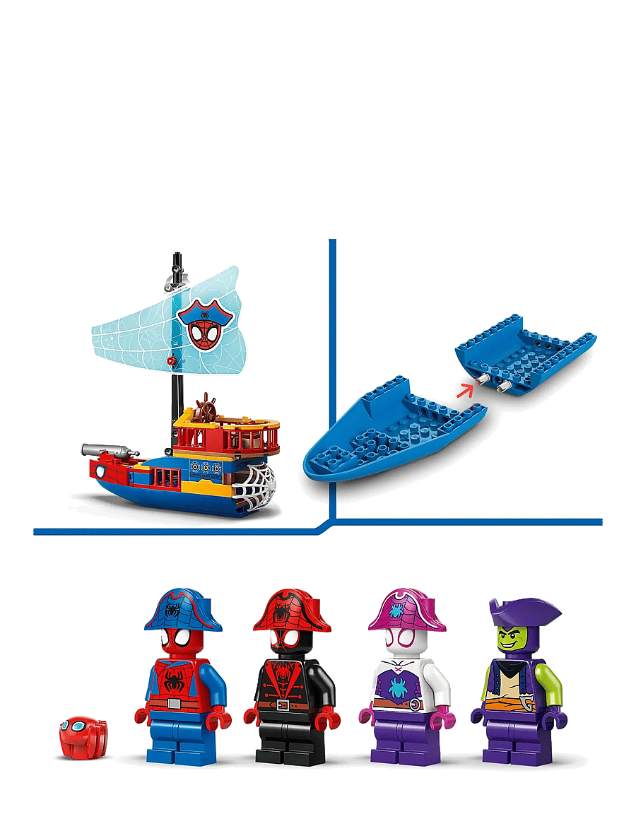 LEGO - Marvel Spidey And His Amazing Friends Team Spidey Pirate Ship 11208 - lego super heroes - multi - 3
