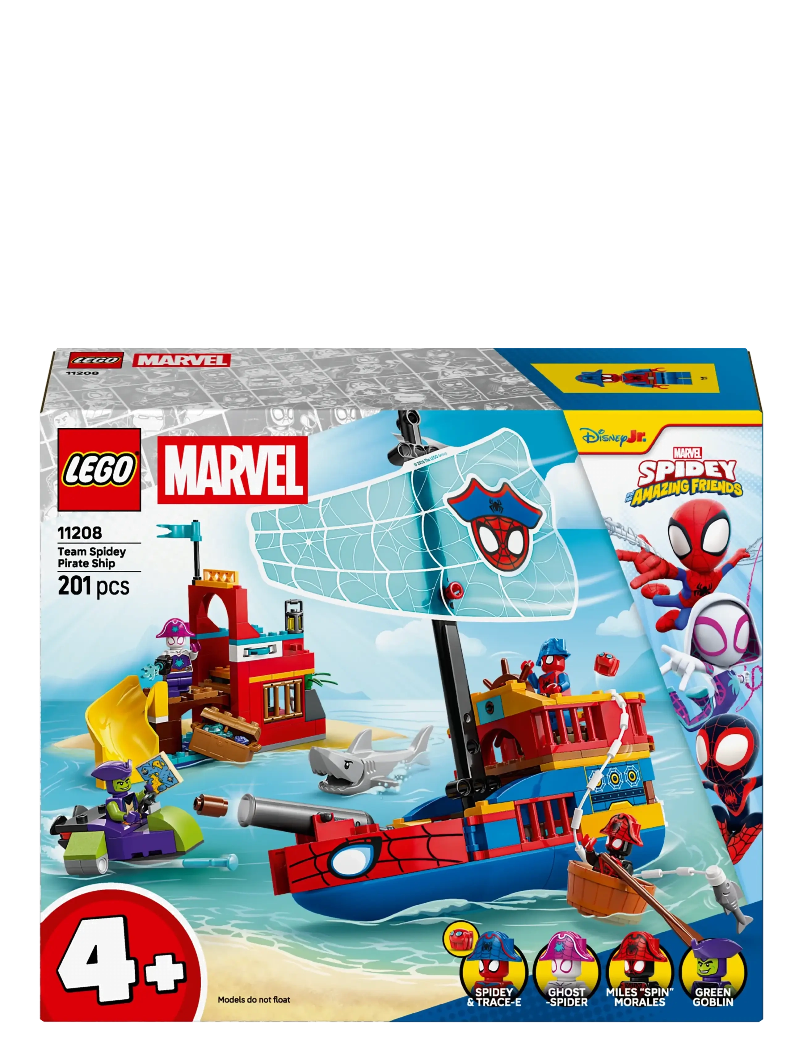 LEGO - Marvel Spidey And His Amazing Friends Team Spidey Pirate Ship 11208 - lego super heroes - multi - 4