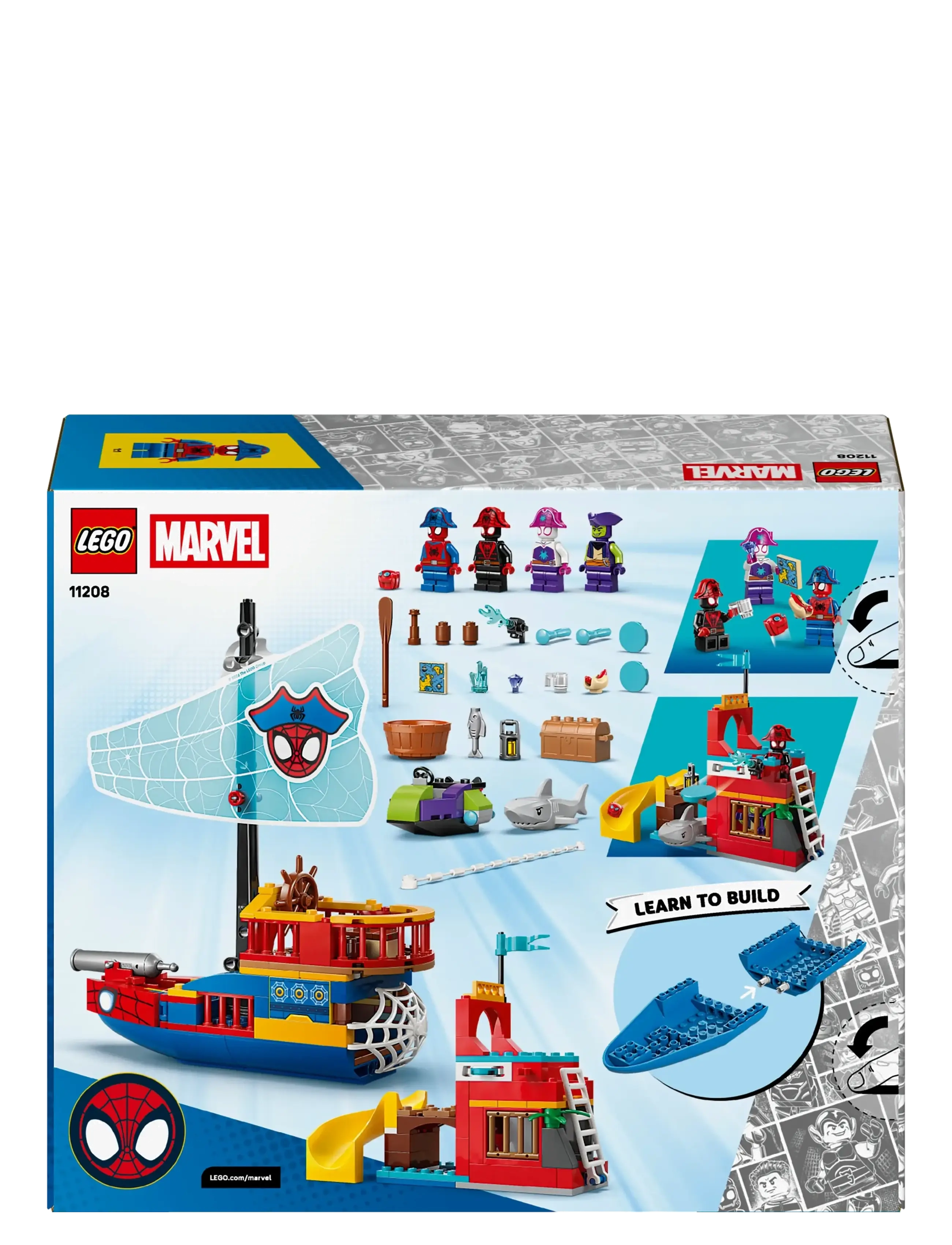 LEGO - Marvel Spidey And His Amazing Friends Team Spidey Pirate Ship 11208 - lego super heroes - multi - 5