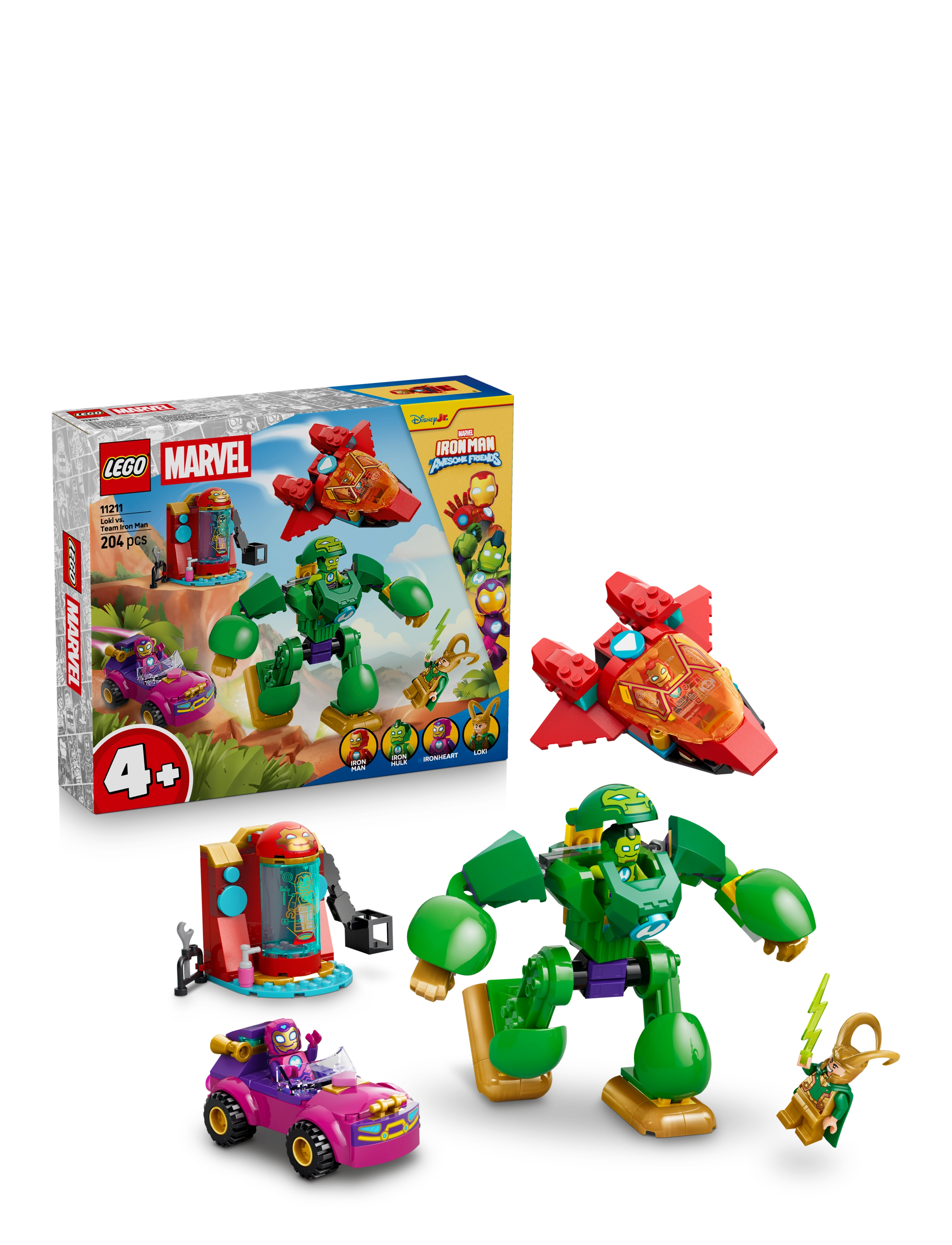 LEGO Marvel Iron Man And His Awesome Friends Loki Vs. Team Iron Man 11211, Kinder,,,Mehrfarbig/gemustert Gr.ONE SIZE
