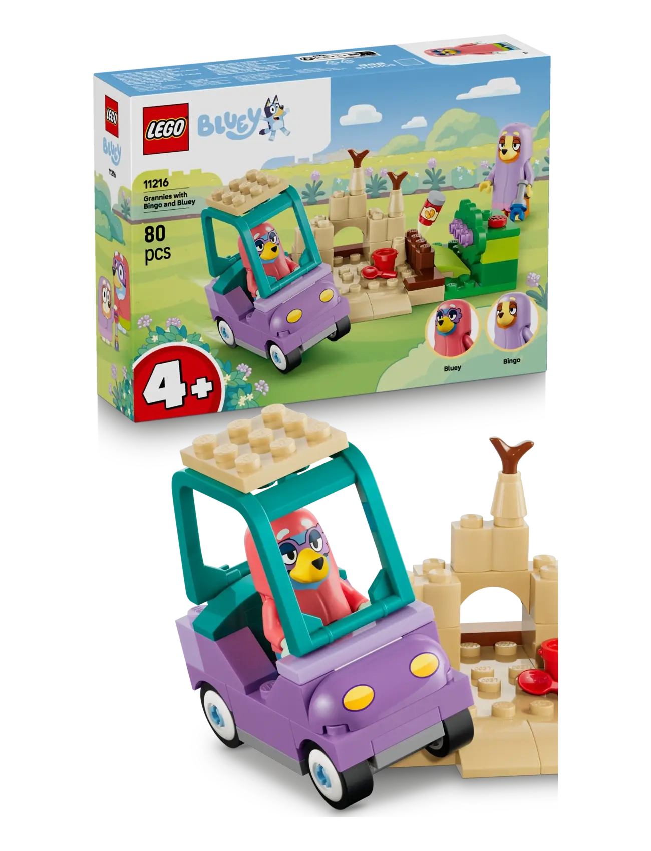 LEGO Gamle Damer Med Bingo Og Bluey 11216, One Size, Lego Spielzeug, Lila - Bluey, Kinder