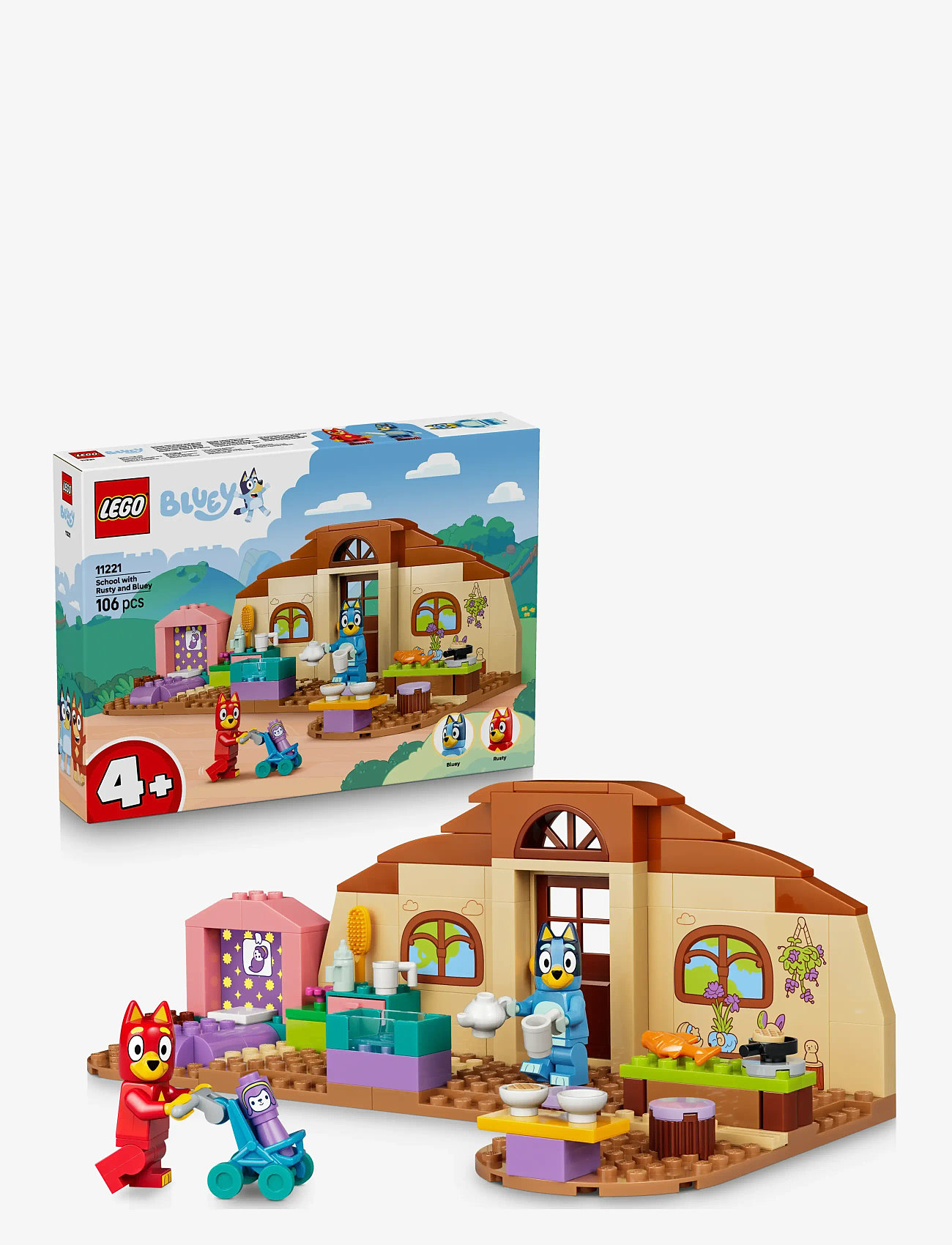 LEGO - Bluey School with Rusty and Bluey Building Toy 11221 - lego bluey - multi - 0