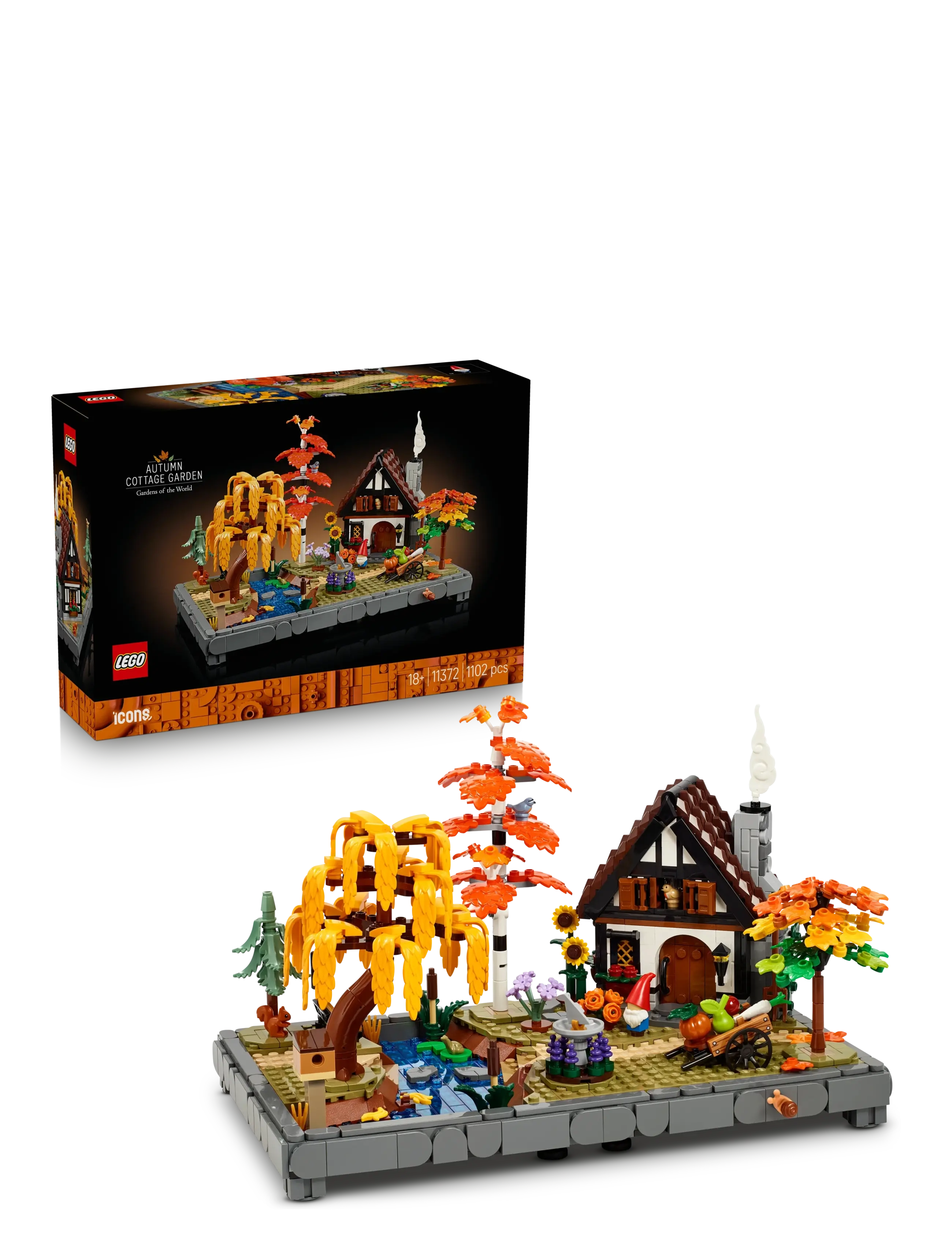 LEGO Icons Autumn Cottage Garden Model Building Kit 11372 - Schwer zu finden - MULTI / multi