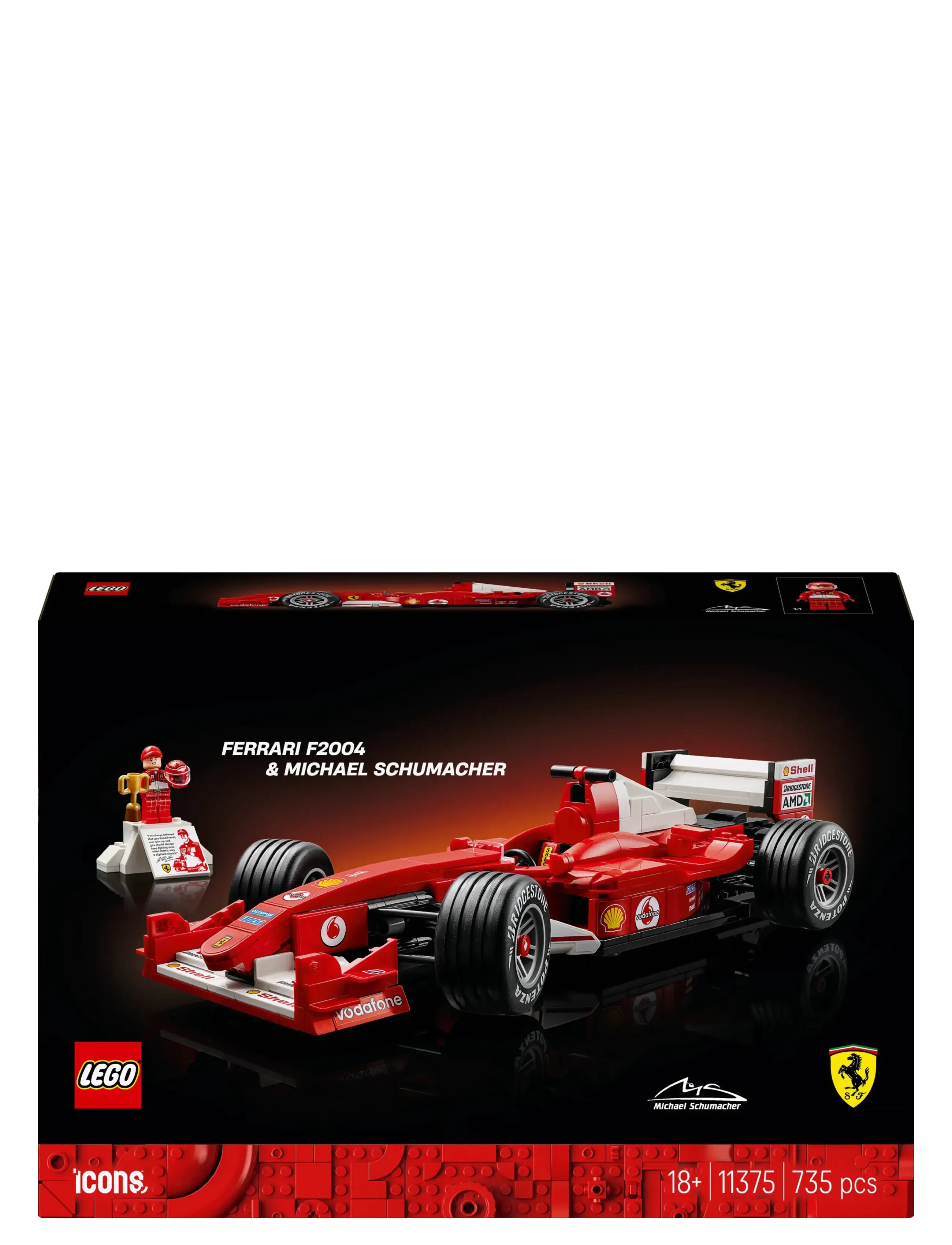 LEGO - Icons Ferrari F2004 & Michael Schumacher Model Car 11375 - lego icons - multi - 5
