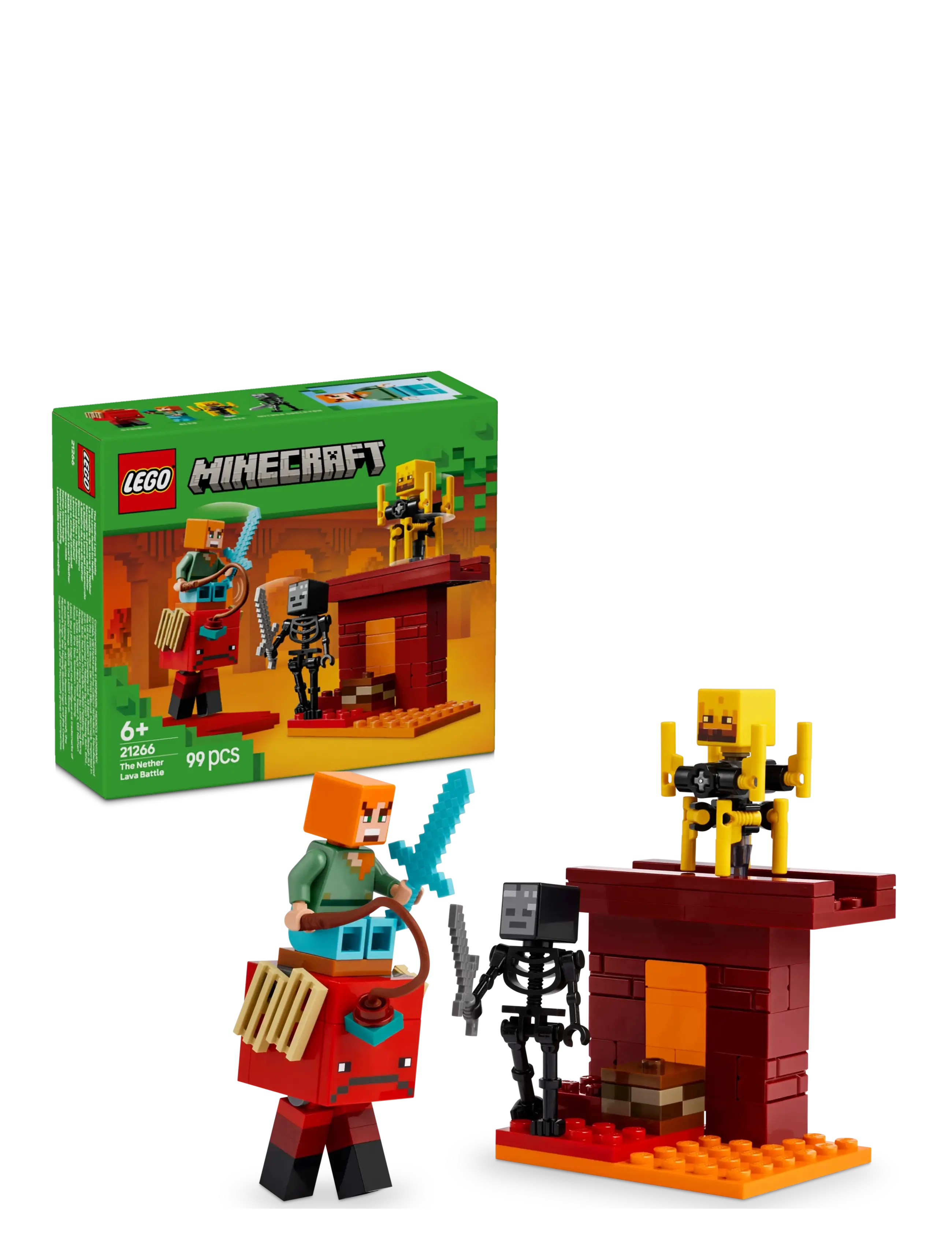 LEGO Nether-Lavakampen 21266, Børn, Lego Minecraft, Multi/mønstret, Str: ONE SIZE
