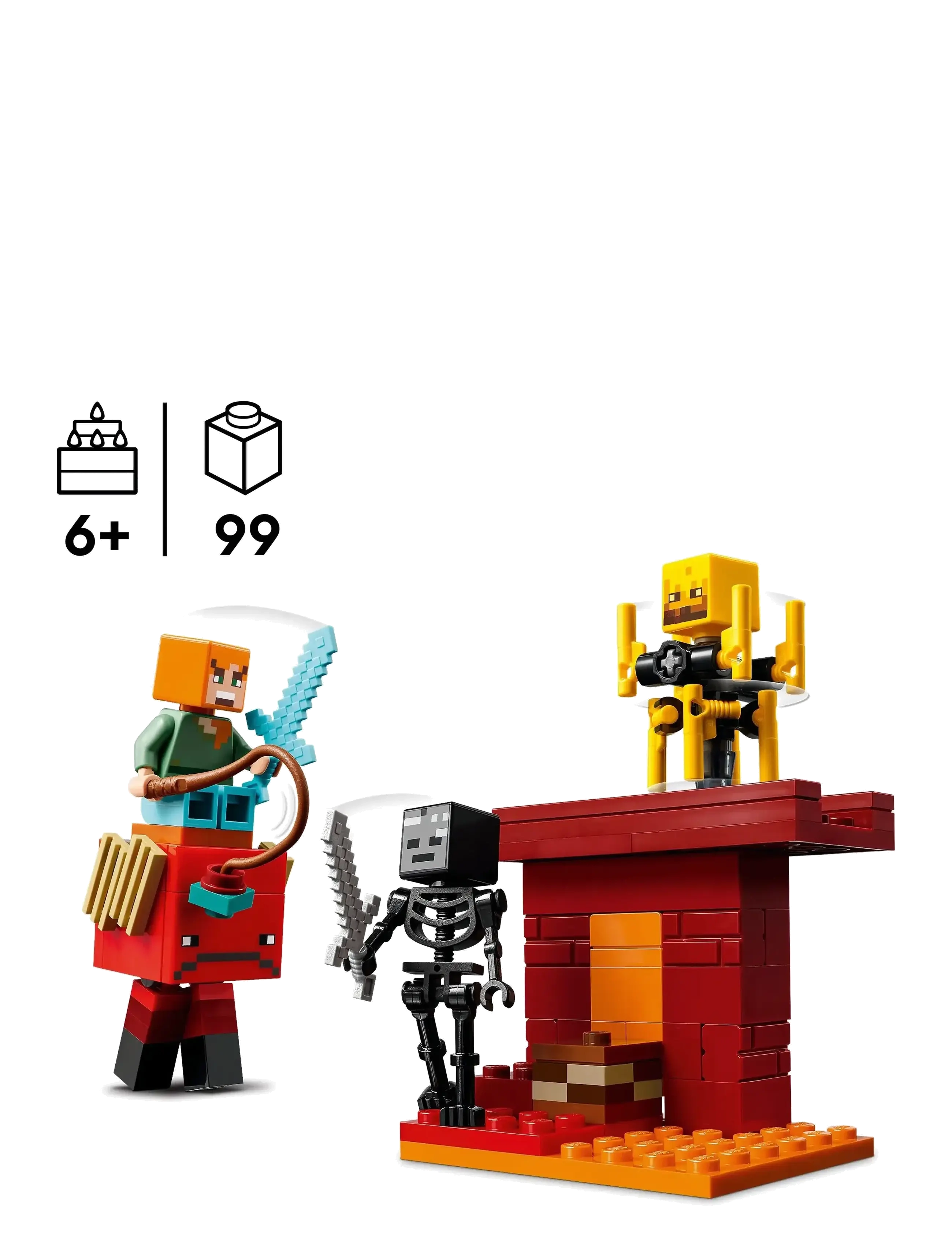 LEGO - The Nether Lava Battle Gamer Toy for Kids 21266 - lego minecraft® - multi - 1