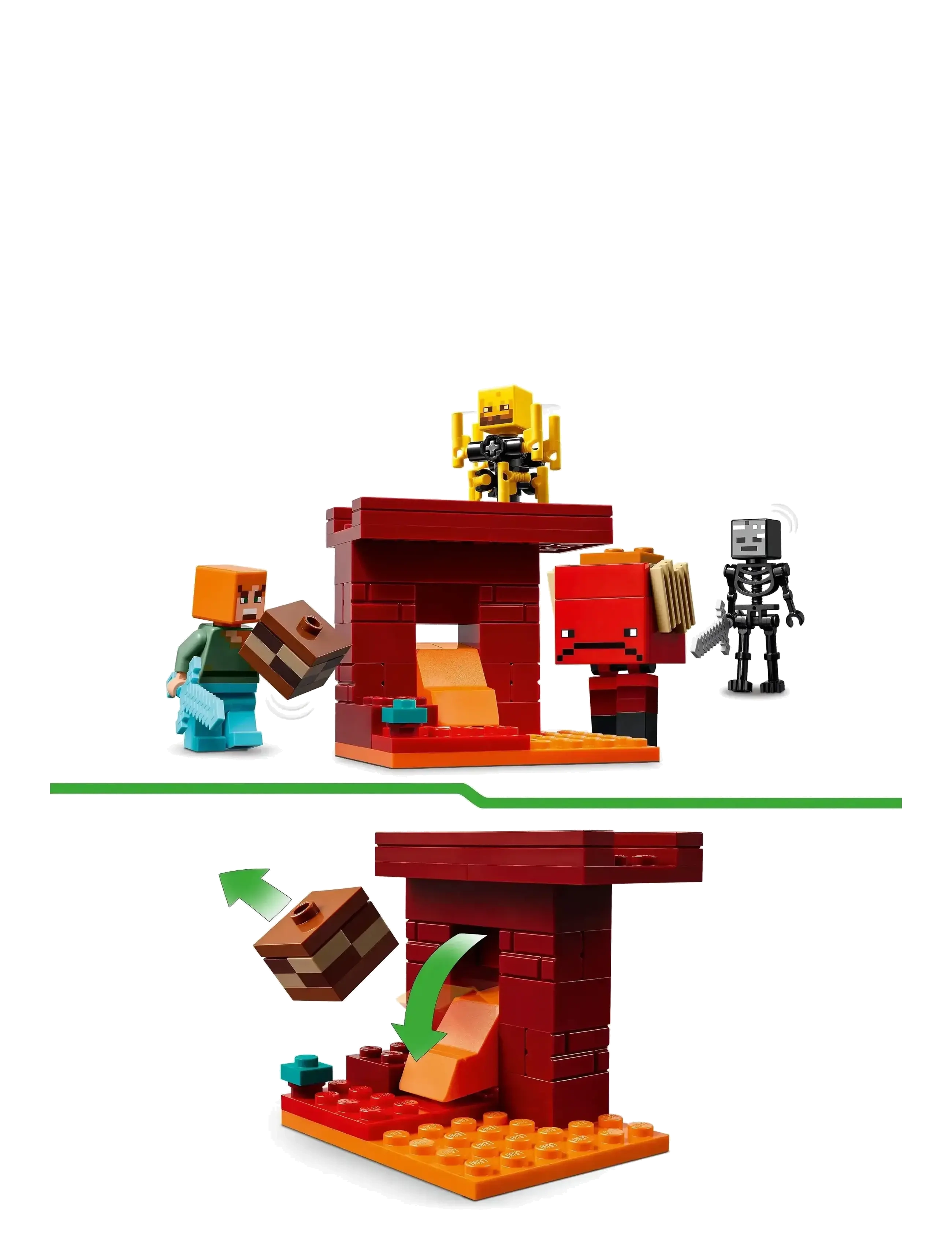 LEGO - The Nether Lava Battle Gamer Toy for Kids 21266 - lego minecraft® - multi - 5