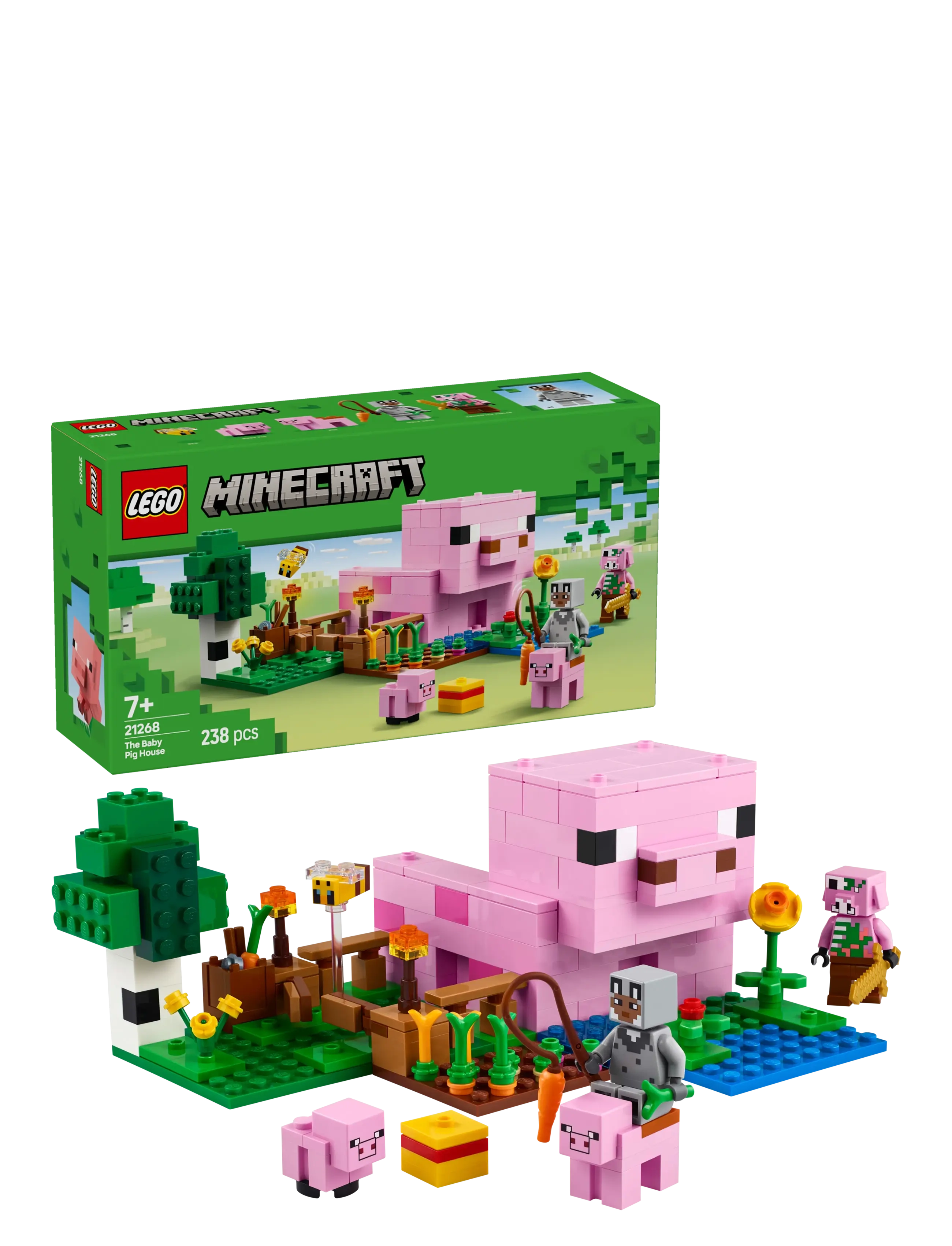 LEGO Griseungehuset 21268, One Size, Pink, Lego Legetøj > Lego Minecraft, Børn