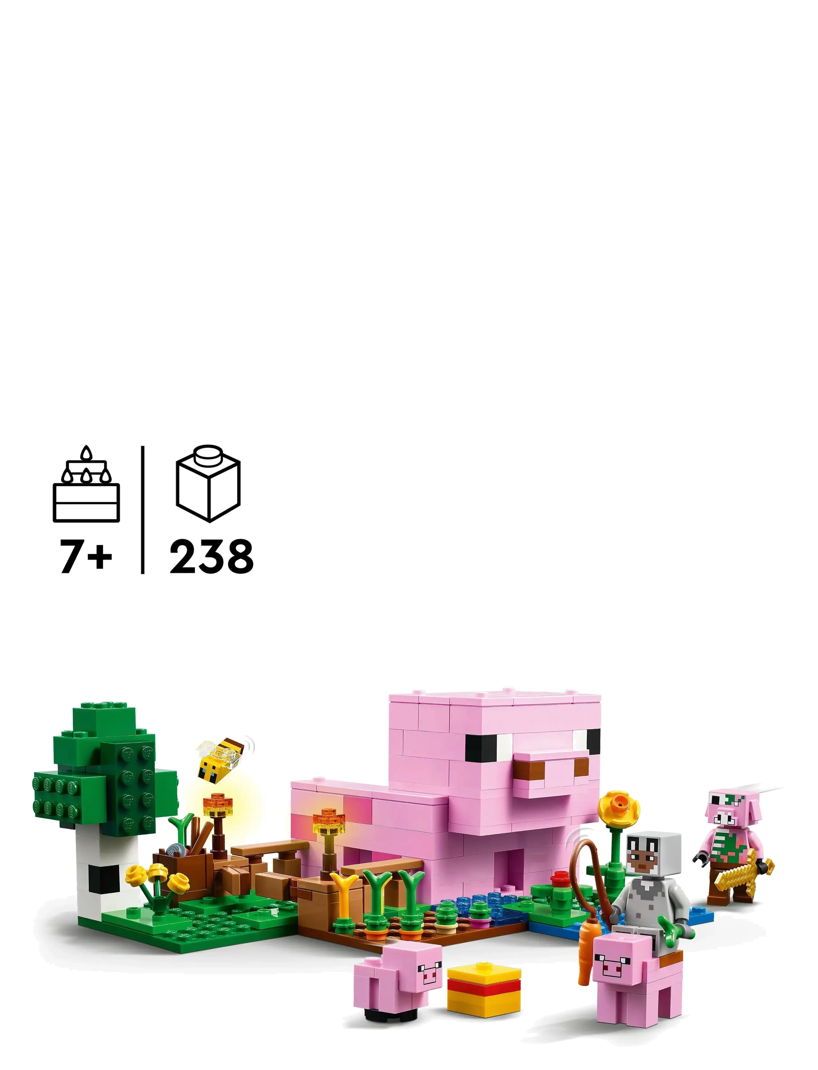 LEGO - The Baby Pig House Gamer Building Toy Animal Set for Kids 21268 - lego minecraft® - multi - 1