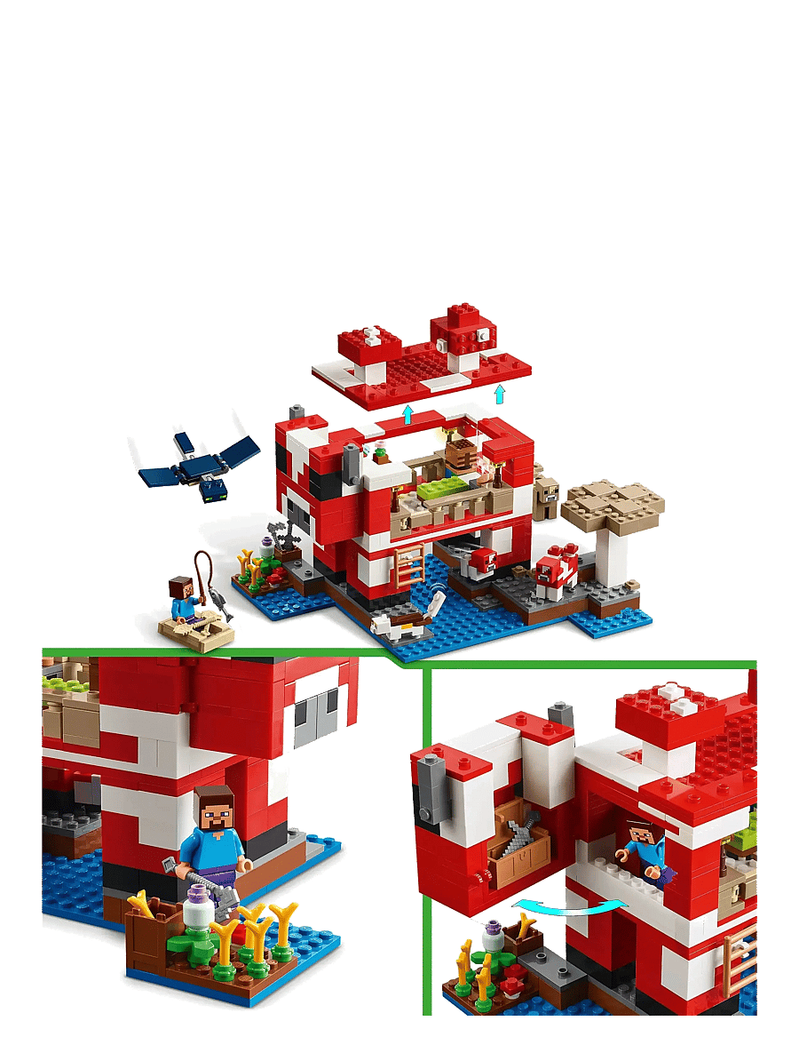 LEGO - The Mooshroom House Island Gamer Kit Toy for Kids 21270 - lego minecraft® - multi - 5