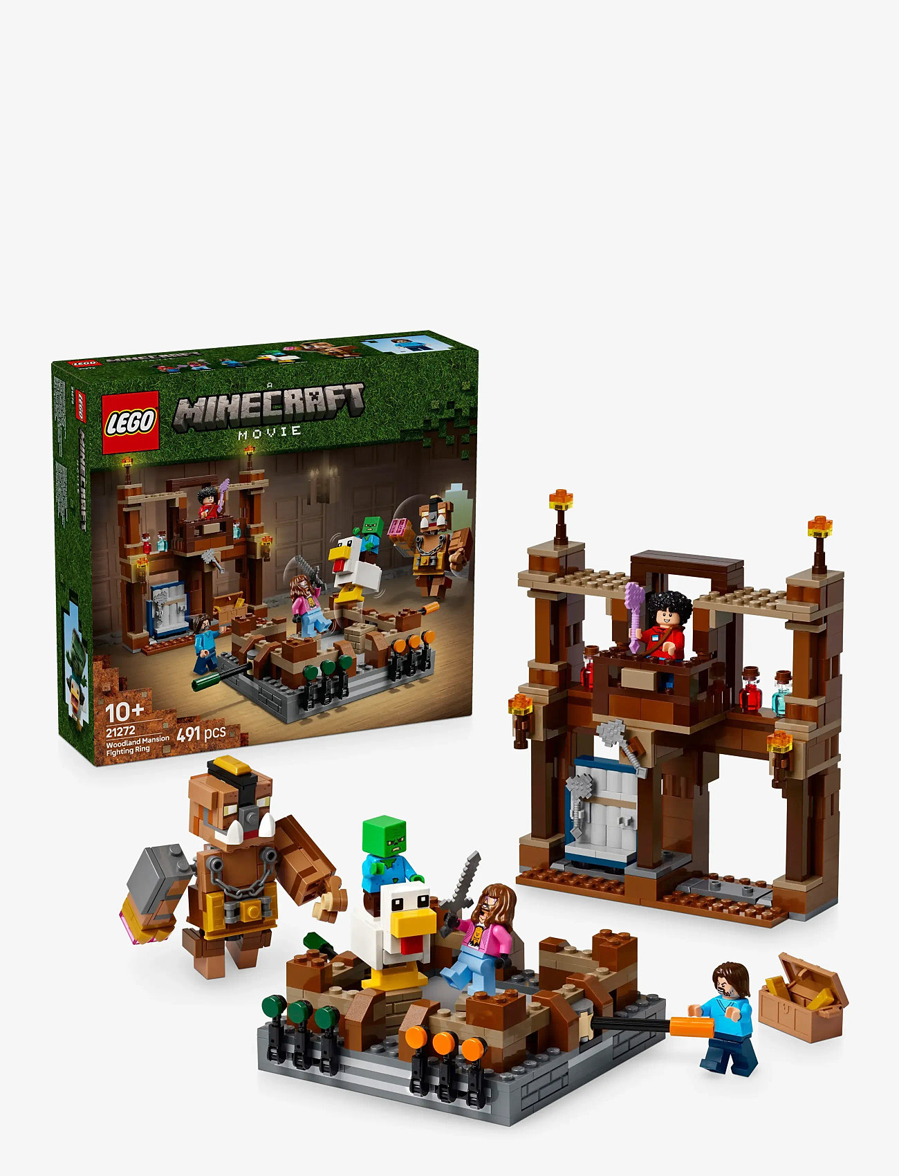 LEGO - Woodland Mansion Fighting Ring Gamer Toy with Mob Figures 21272 - lego minecraft® - multi - 0