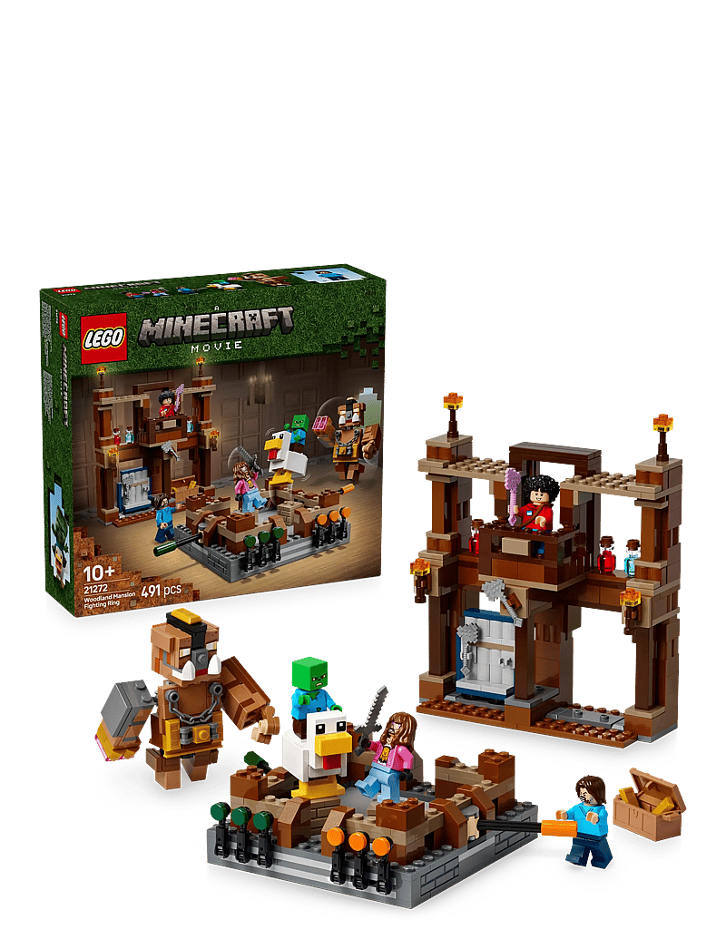 LEGO - Woodland Mansion Fighting Ring Gamer Toy with Mob Figures 21272 - lego minecraft® - multi - 0