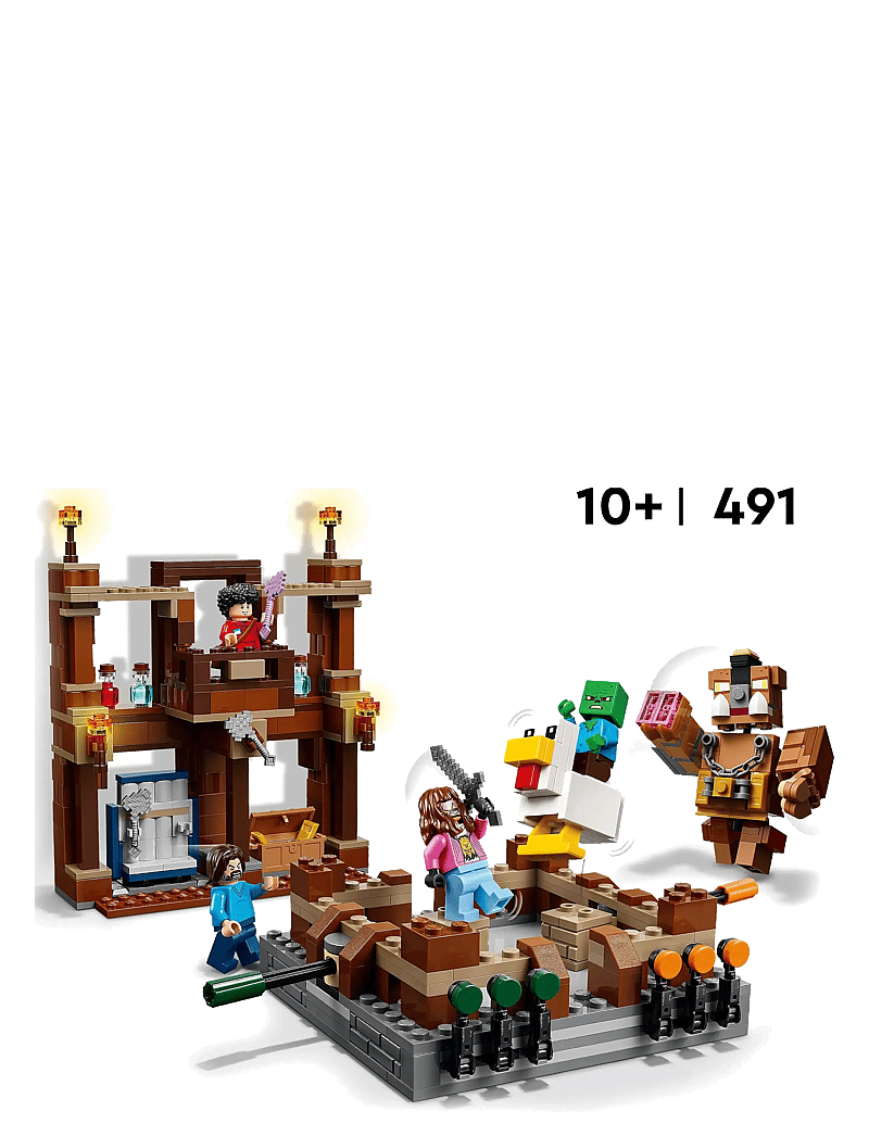 LEGO - Woodland Mansion Fighting Ring Gamer Toy with Mob Figures 21272 - lego minecraft® - multi - 1