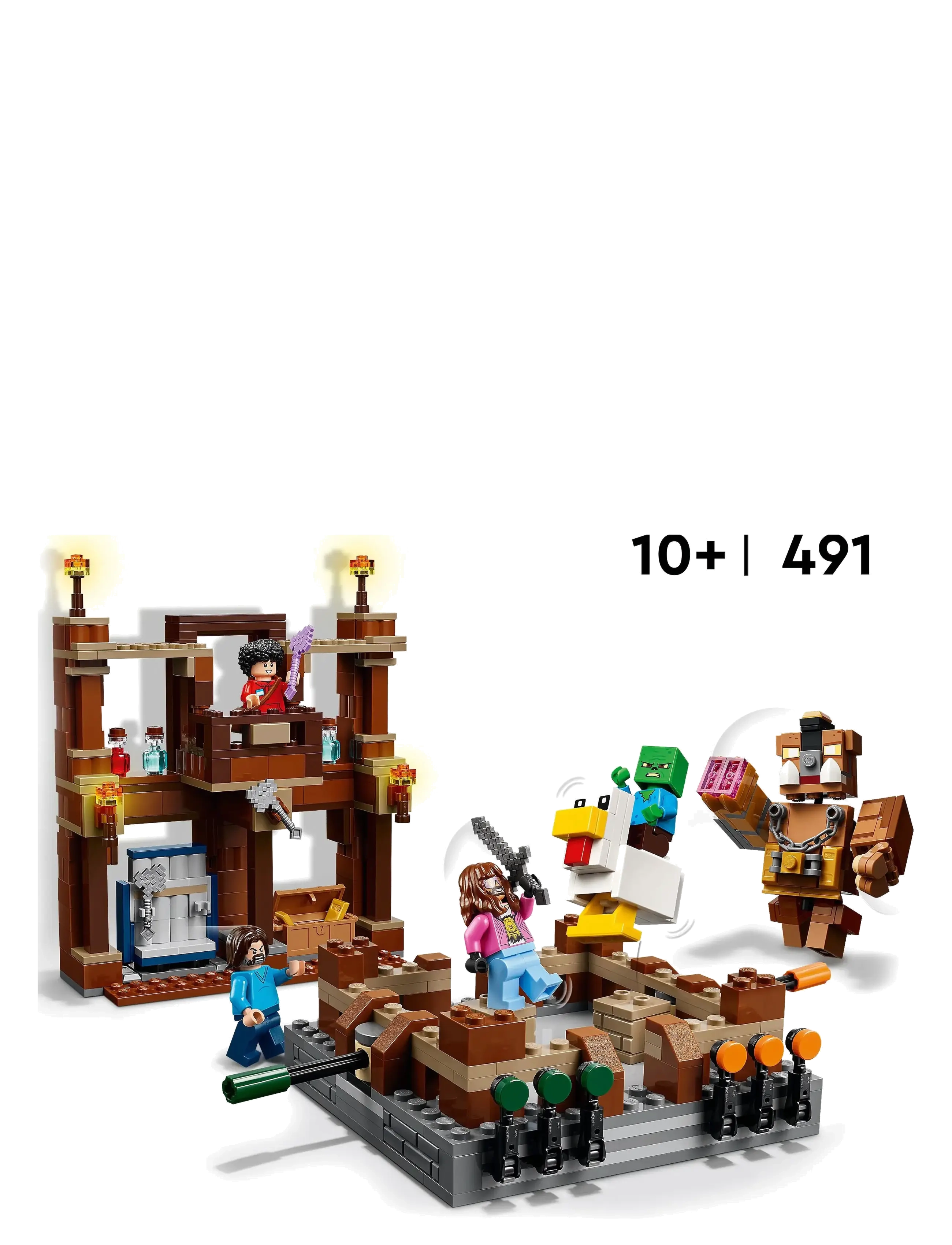 LEGO - Woodland Mansion Fighting Ring Gamer Toy with Mob Figures 21272 - lego® minecraft® - multi - 1