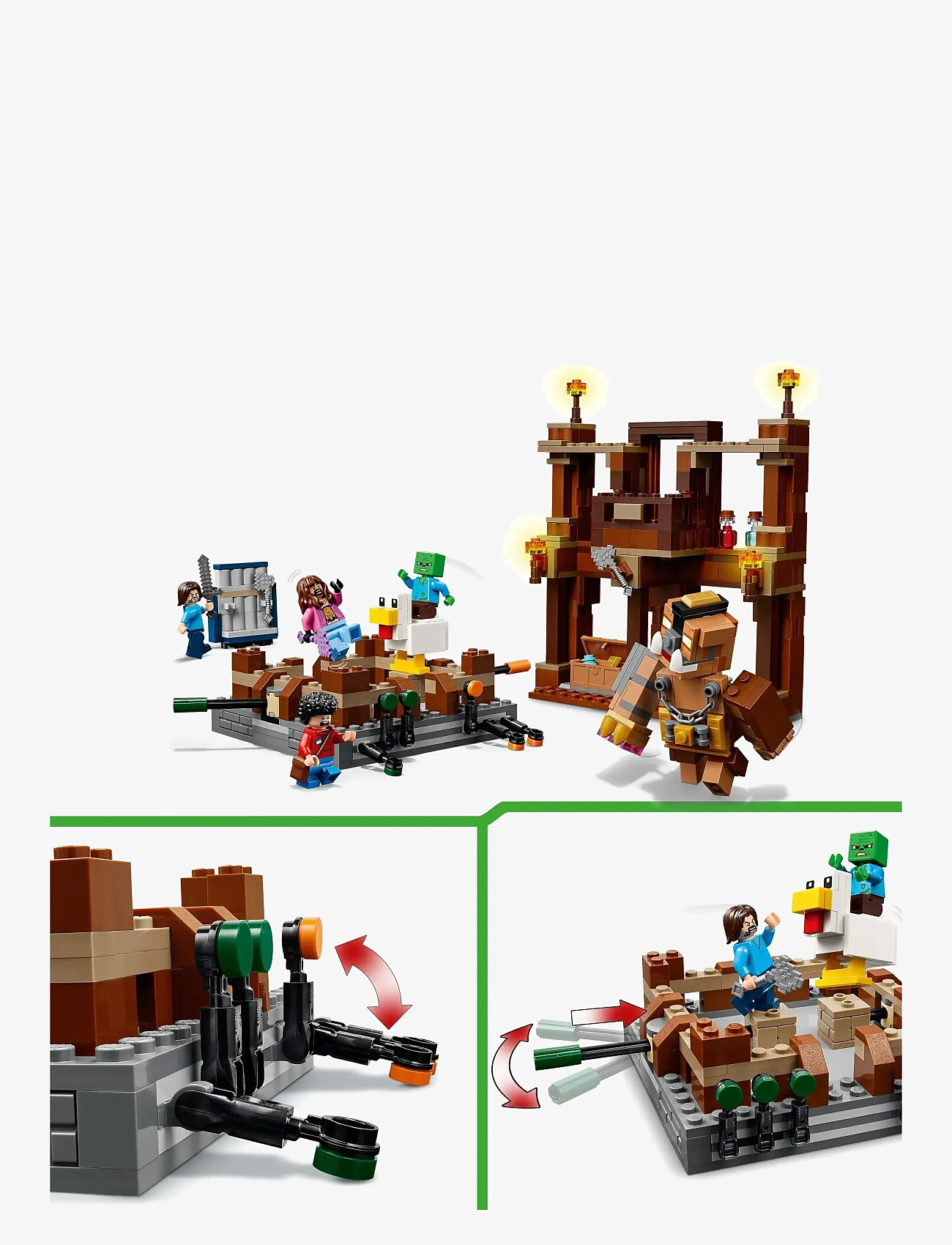 LEGO - Woodland Mansion Fighting Ring Gamer Toy with Mob Figures 21272 - lego minecraft® - multi - 5
