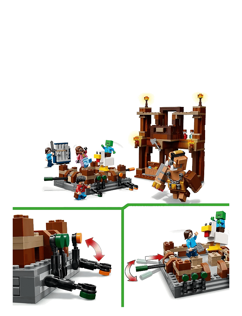 LEGO - Woodland Mansion Fighting Ring Gamer Toy with Mob Figures 21272 - lego minecraft® - multi - 5