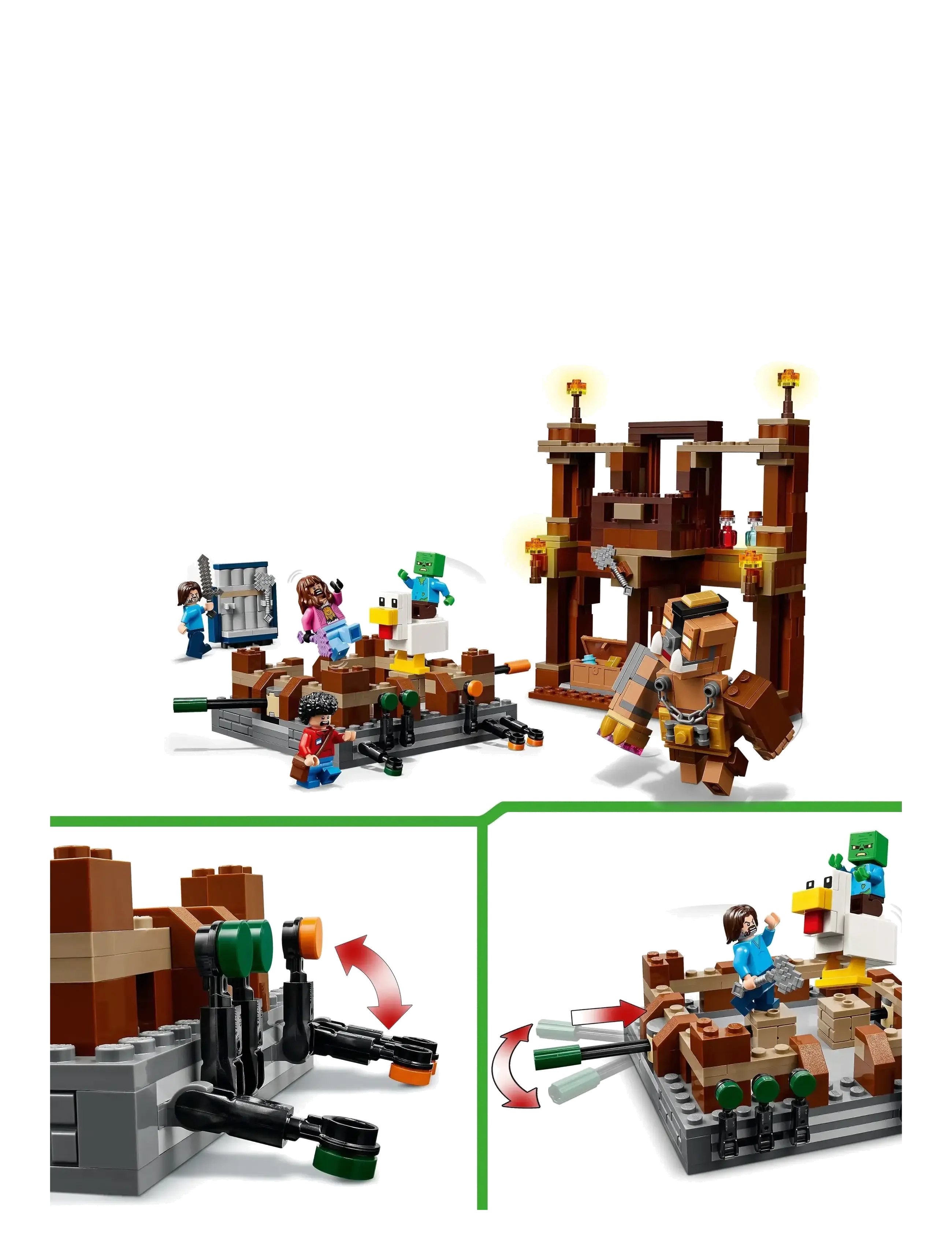 LEGO - Woodland Mansion Fighting Ring Gamer Toy with Mob Figures 21272 - lego® minecraft® - multi - 5