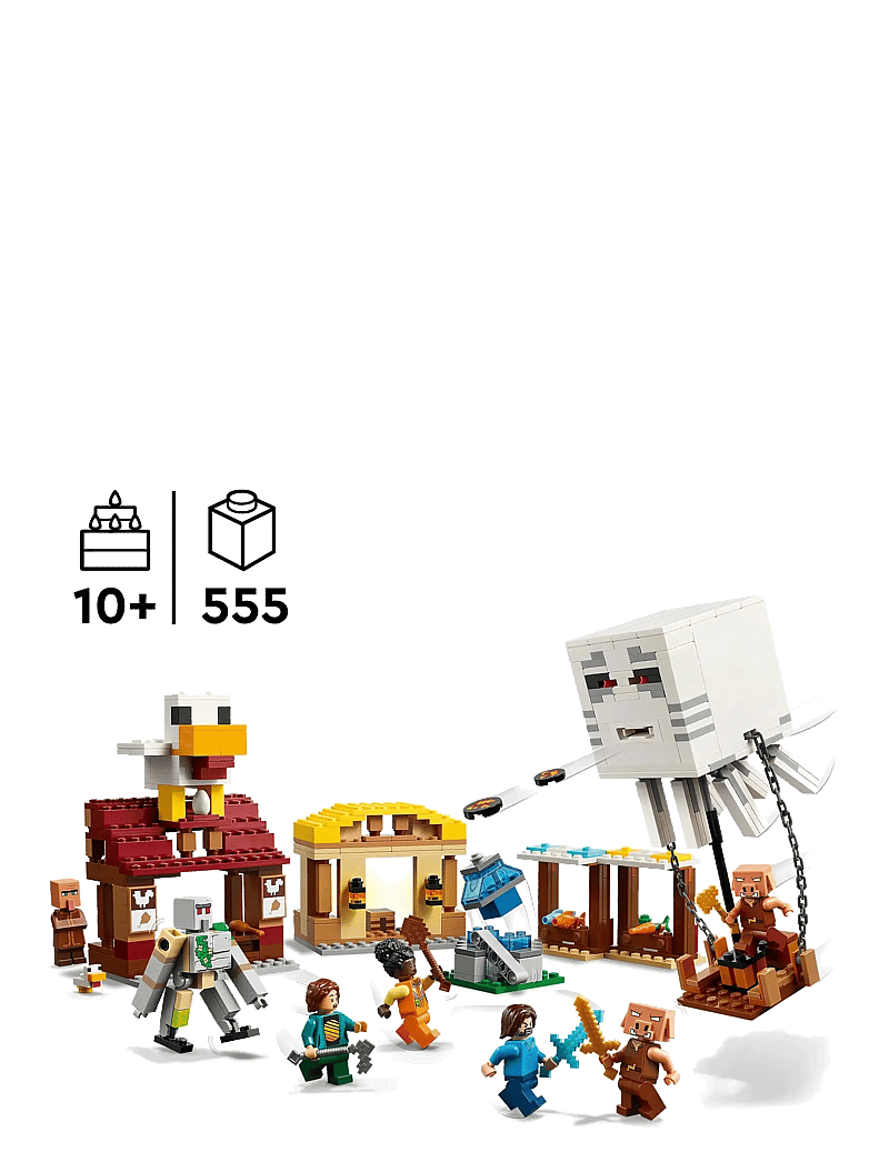 LEGO - The Ghast Balloon Village Attack, Gamer Gift Toy for Kids 21273 - lego® minecraft® - multi - 1