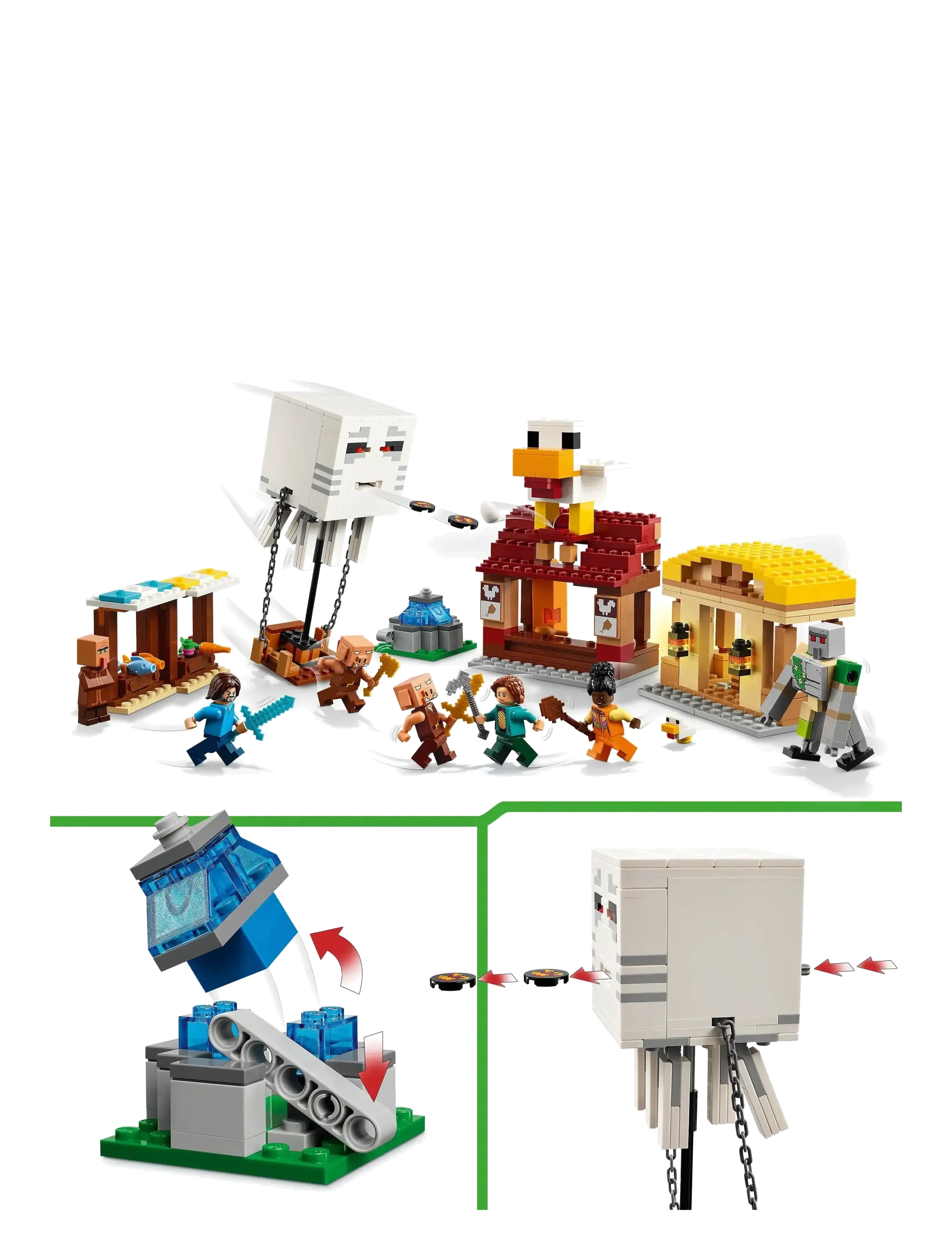 LEGO - The Ghast Balloon Village Attack, Gamer Gift Toy for Kids 21273 - lego® minecraft® - multi - 5