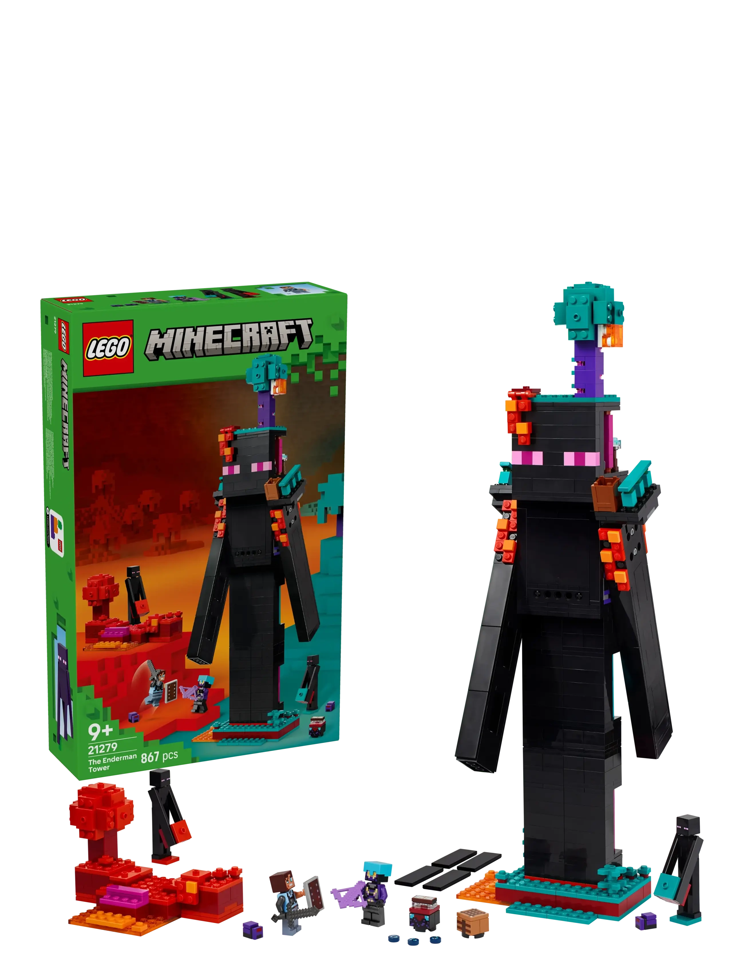 LEGO Enderman-Tårnet 21279, One Size, Lego Spielzeug, Mehrfarbig/gemustert - Minecraft, Kinder