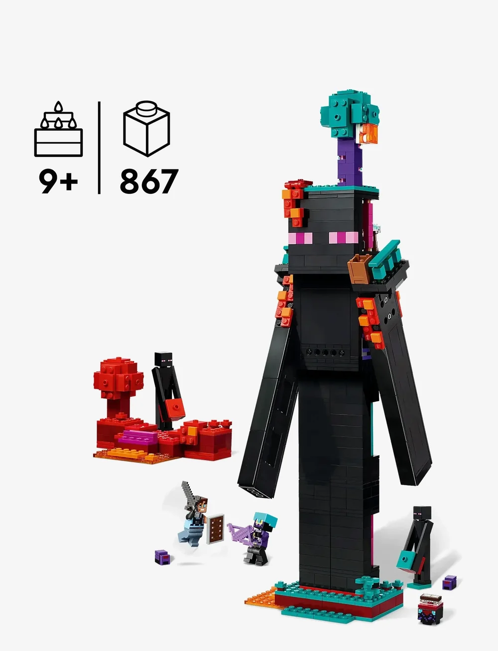 LEGO - The Enderman Tower Toy for Kids, Gamer Gift 21279 - lego minecraft® - multi - 1