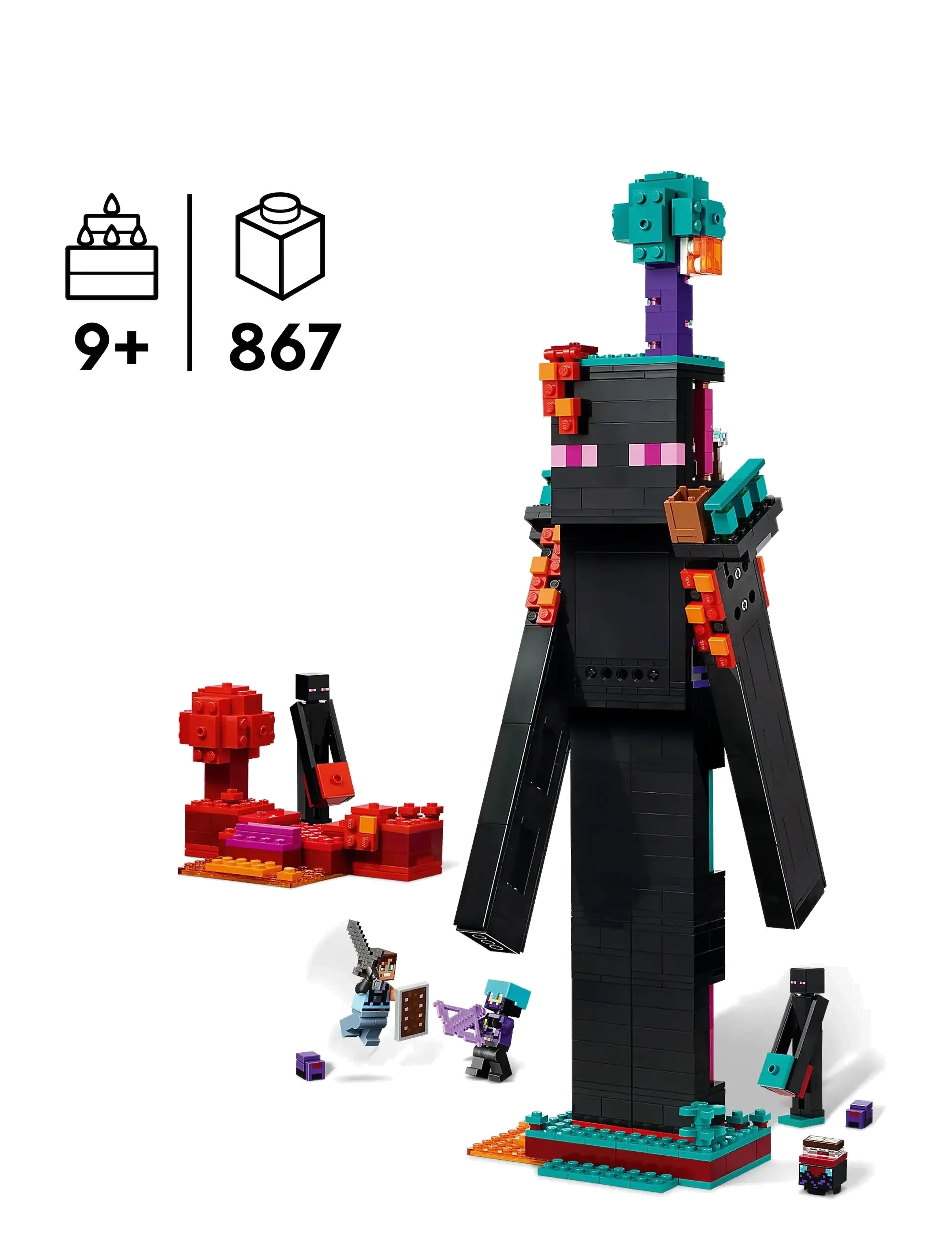 LEGO - The Enderman Tower Toy for Kids, Gamer Gift 21279 - lego® minecraft® - multi - 1