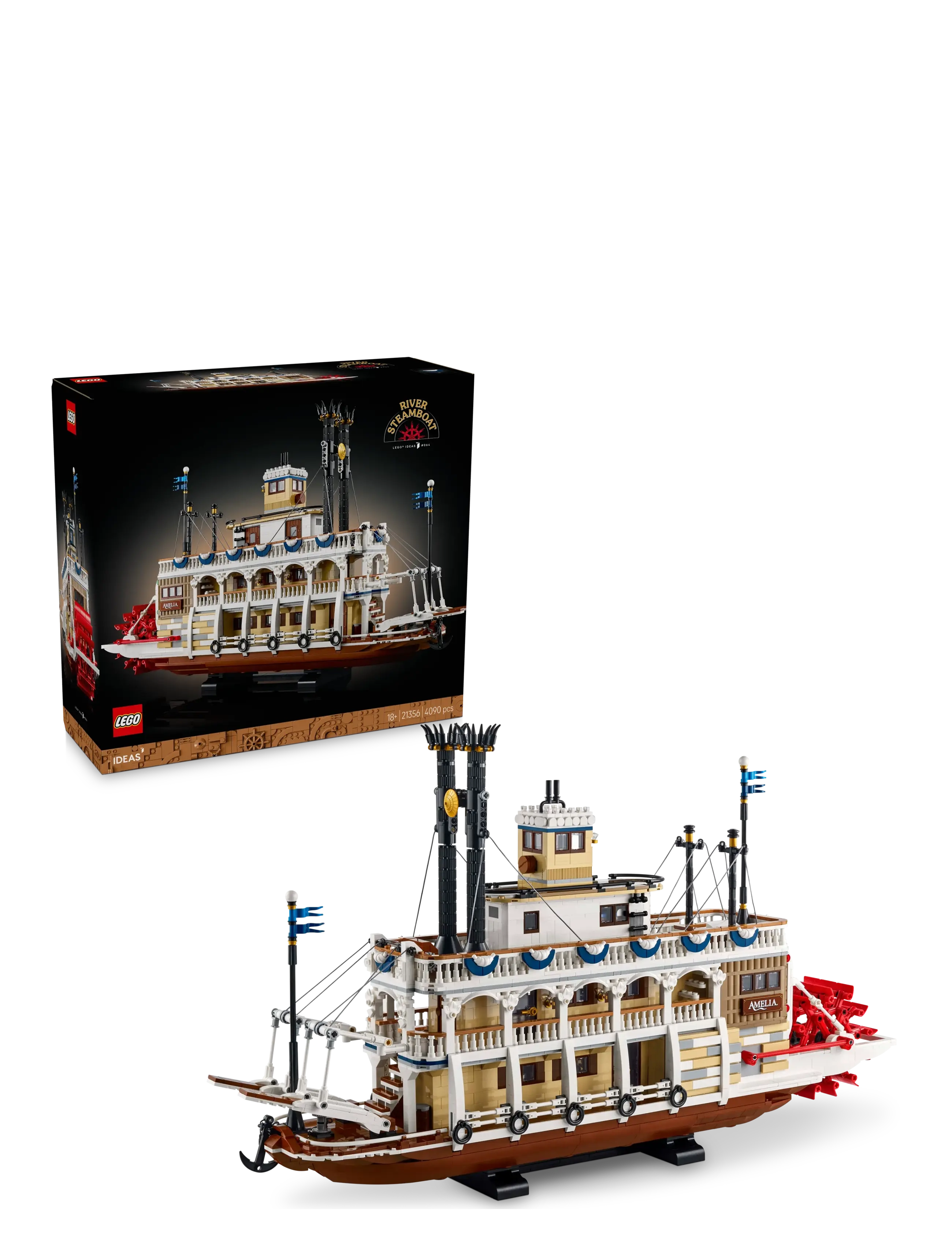 LEGO Ideas River Steamboat 21356, One Size, Lego Spielzeug, Mehrfarbig/gemustert - Ideas, Homeware
