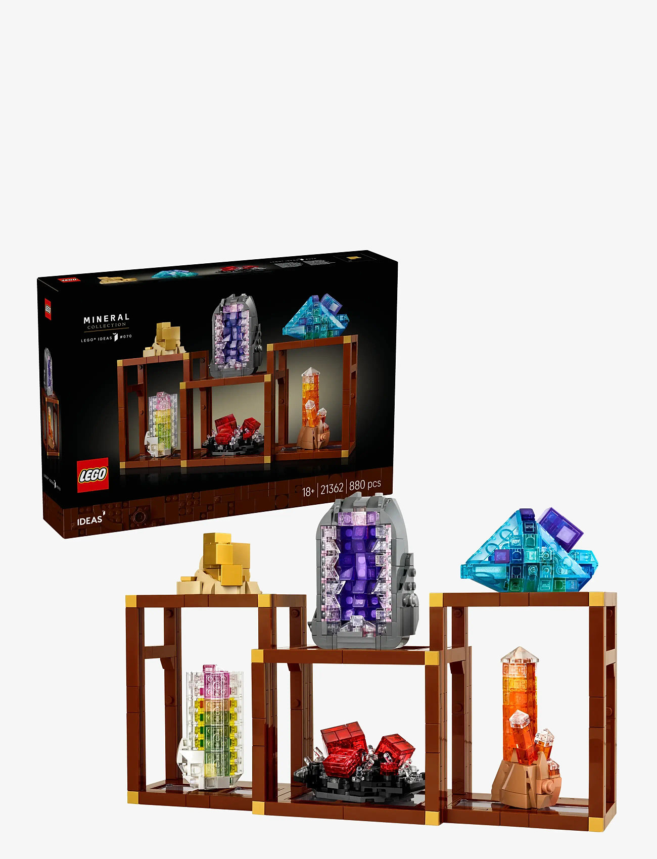 LEGO - Ideas Mineral Collection, Crystal Display Shelves 21362 - fødselsdagsgaver - multi - 0