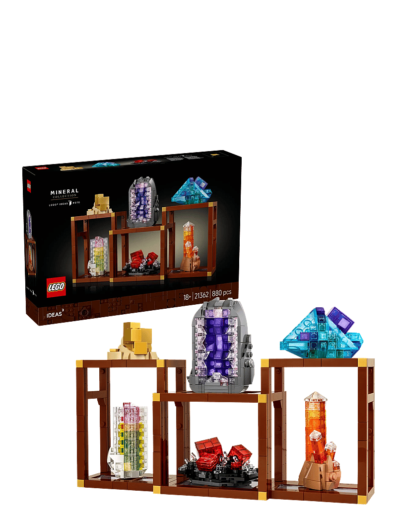 LEGO - Ideas Mineral Collection, Crystal Display Shelves, Living Room Decor 21362 - lego adults welcome - multi - 0