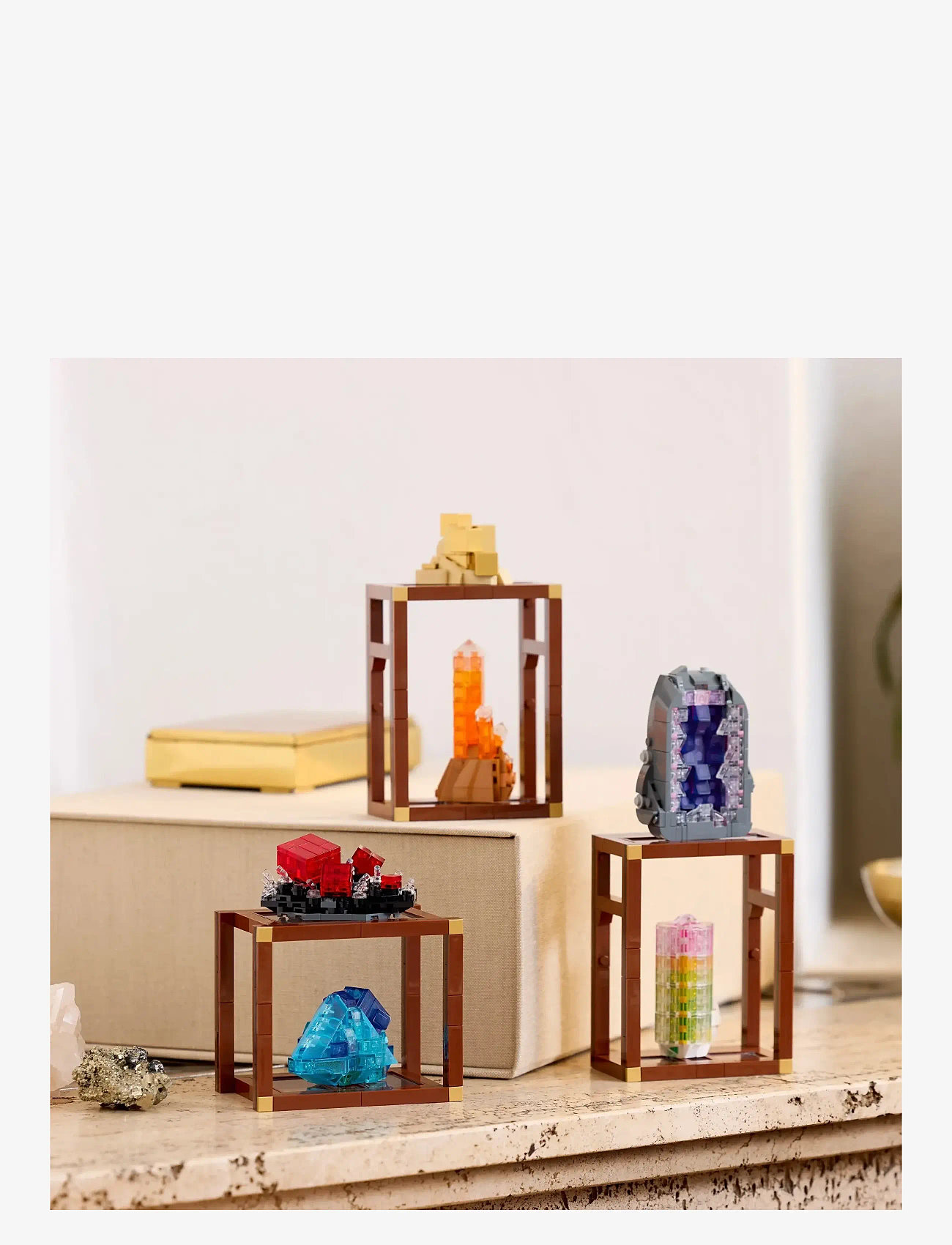 LEGO - Ideas Mineral Collection, Crystal Display Shelves 21362 - fødselsdagsgaver - multi - 3