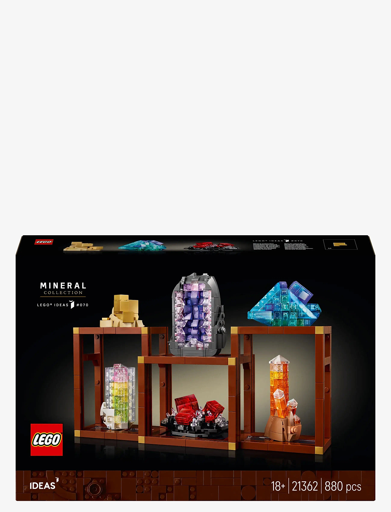 LEGO - Ideas Mineral Collection, Crystal Display Shelves 21362 - fødselsdagsgaver - multi - 5