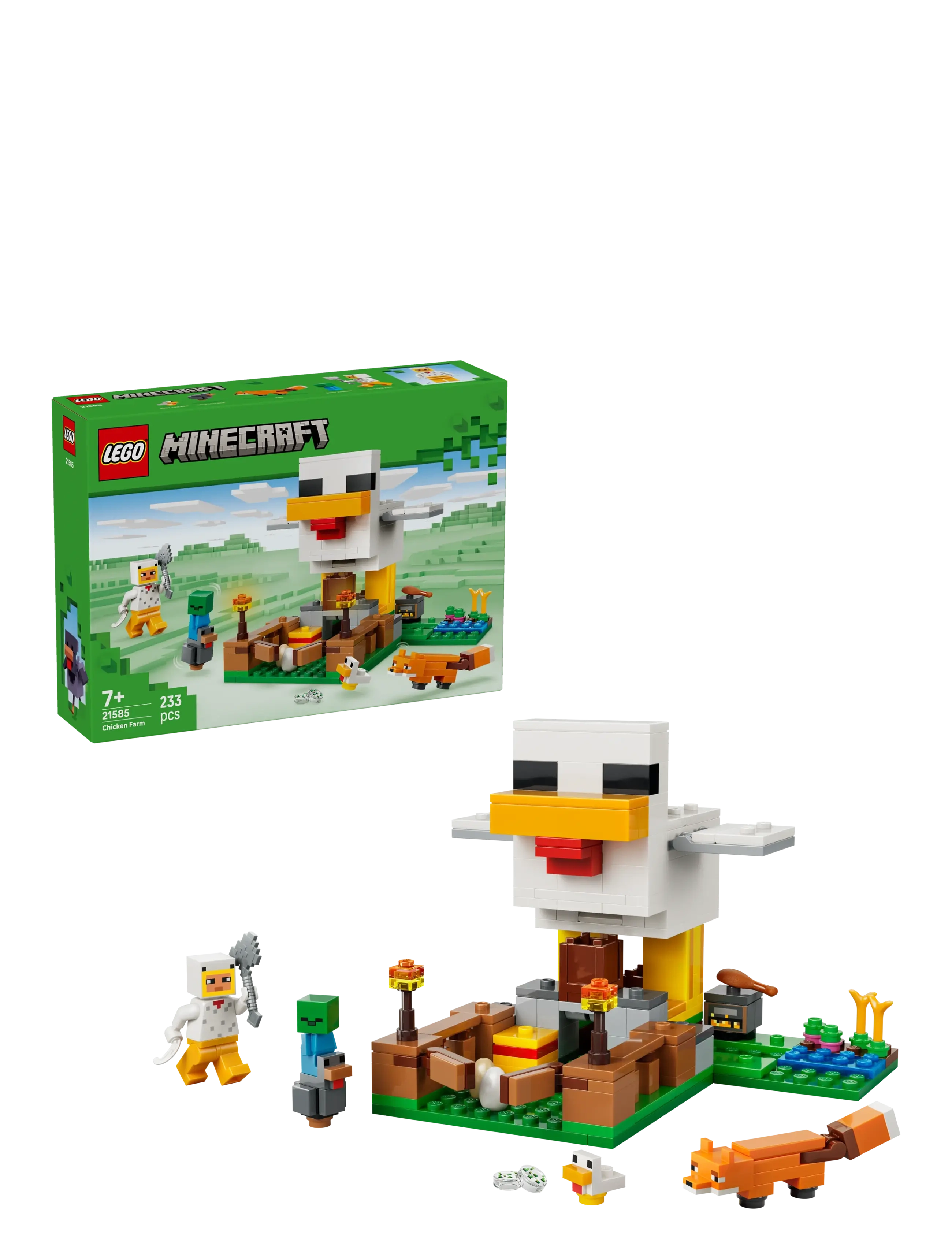 LEGO Hønsefarm 21585, One Size, White, Lego Legetøj > Lego Minecraft, Børn