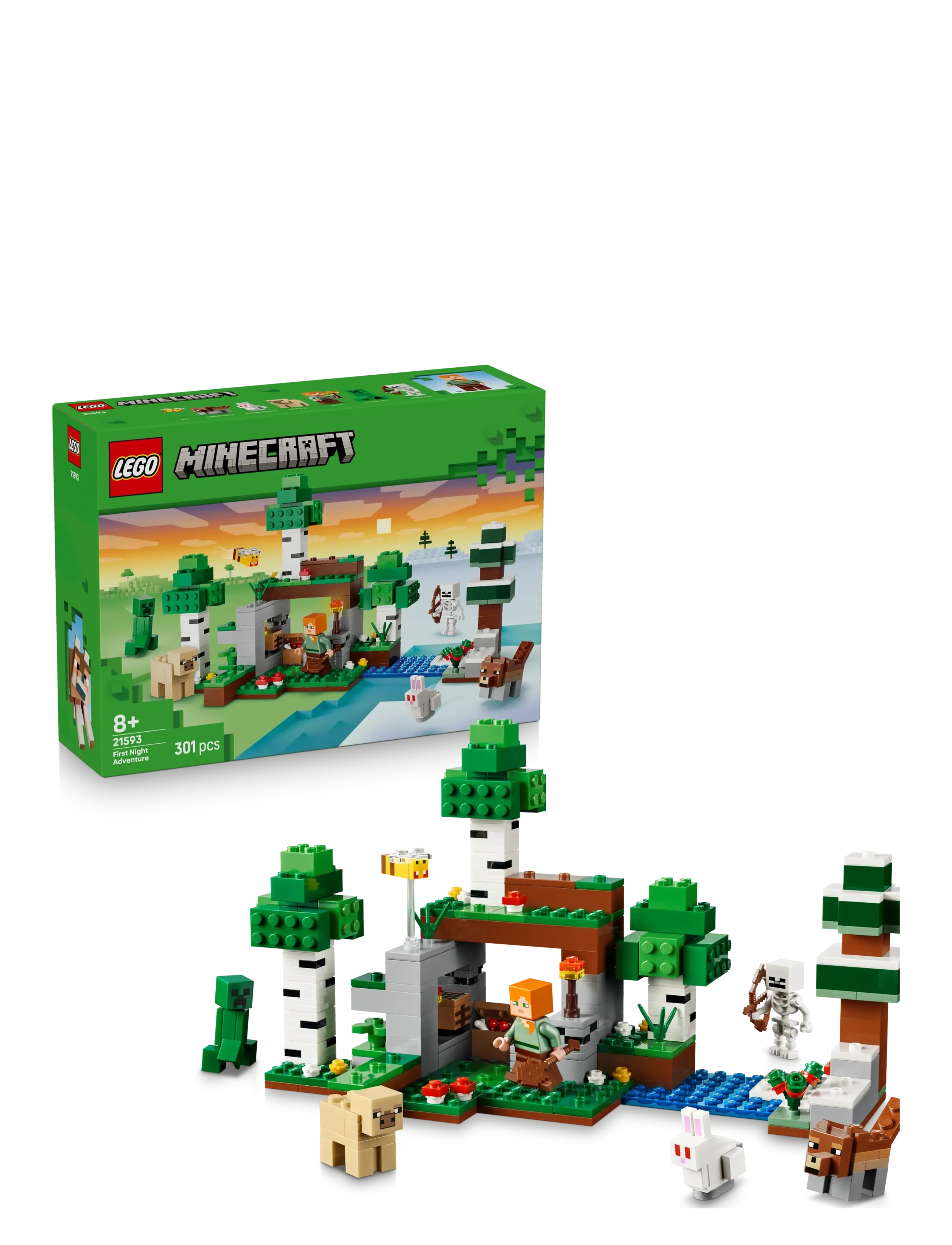 LEGO Første Nats Eventyr 21593, Børn, Lego Minecraft, Multi/mønstret, Str: ONE SIZE