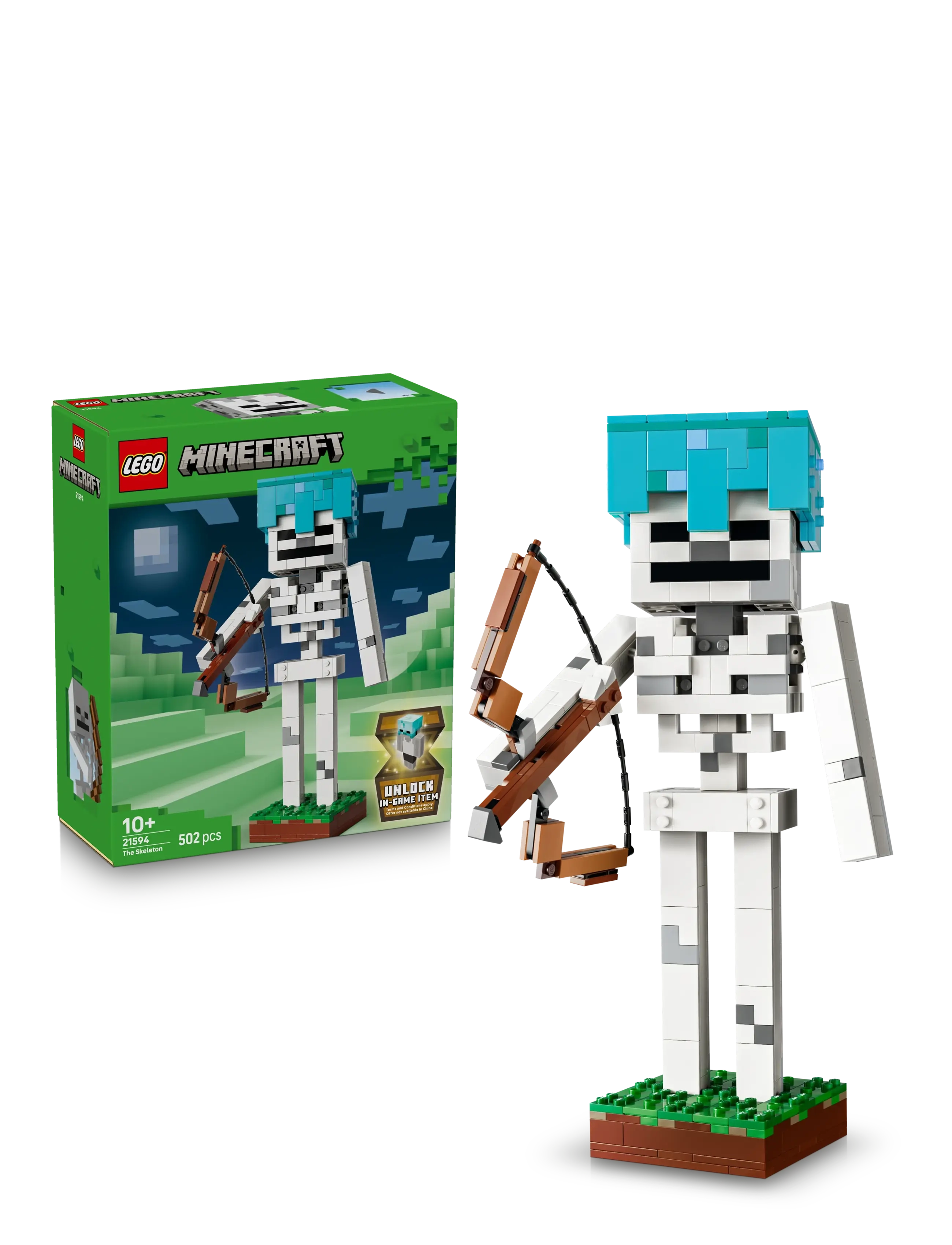 LEGO Skelettet 21594, One Size, White, Lego Legetøj > Lego Minecraft, Børn