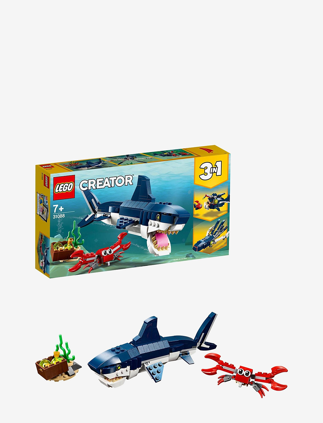 LEGO 3in1 Deep Sea Creatures Shark Toy Set LEGO Creator Boozt